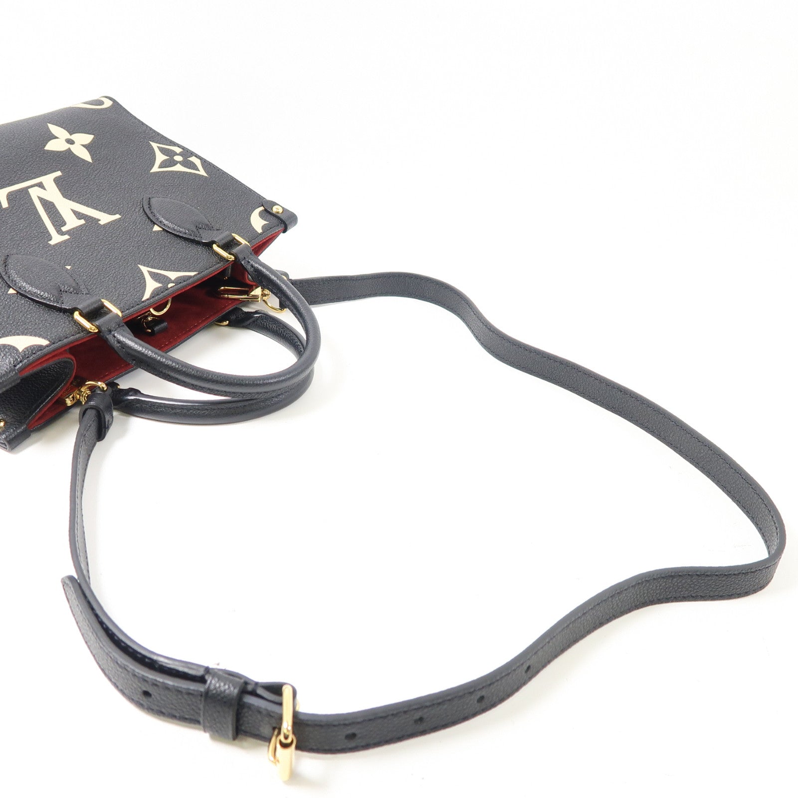 LOUIS VUITTON LV On The Go PM 2 Way Bag M45659 Monogram Empreinte Black/Beige