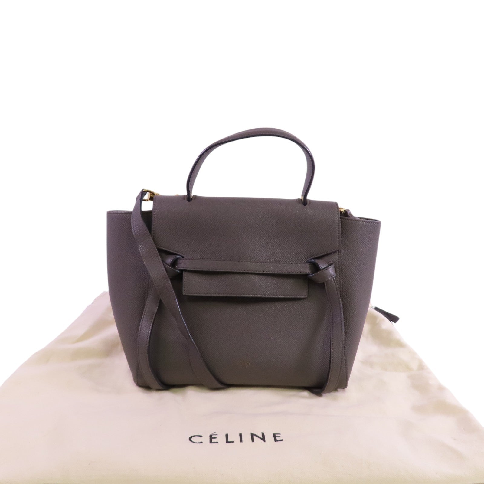 CELINE 牛皮皮革Belt Bag金扣手挽肩背兩用袋