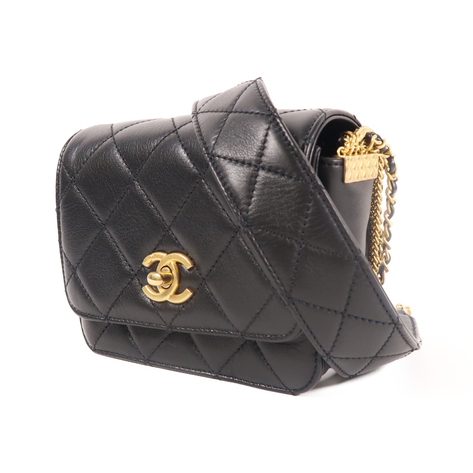 CHANEL 牛皮皮革Shoulder Bag鏈帶肩背袋