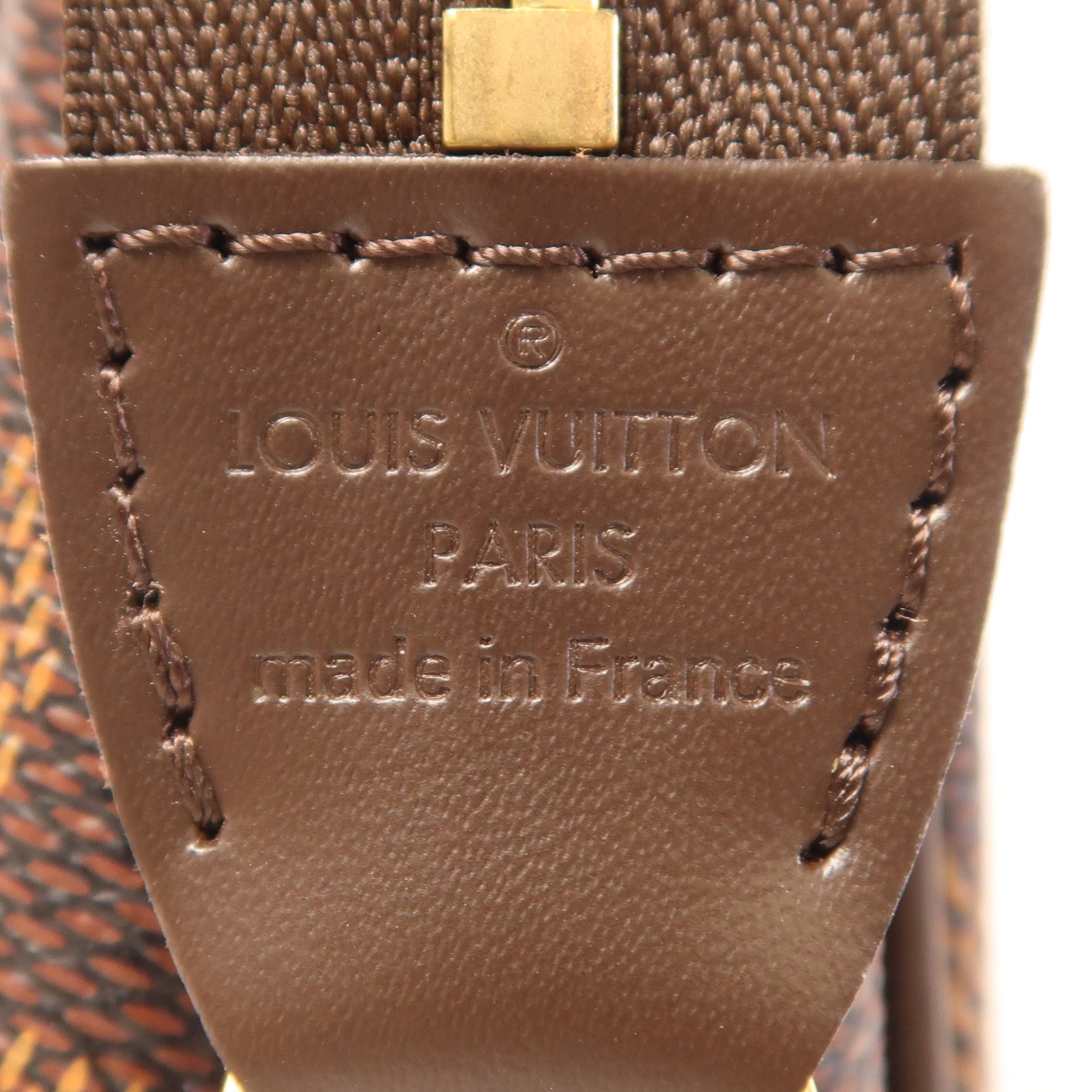 LOUIS VUITTON Damier Eva金扣手挽肩背兩用袋棕色