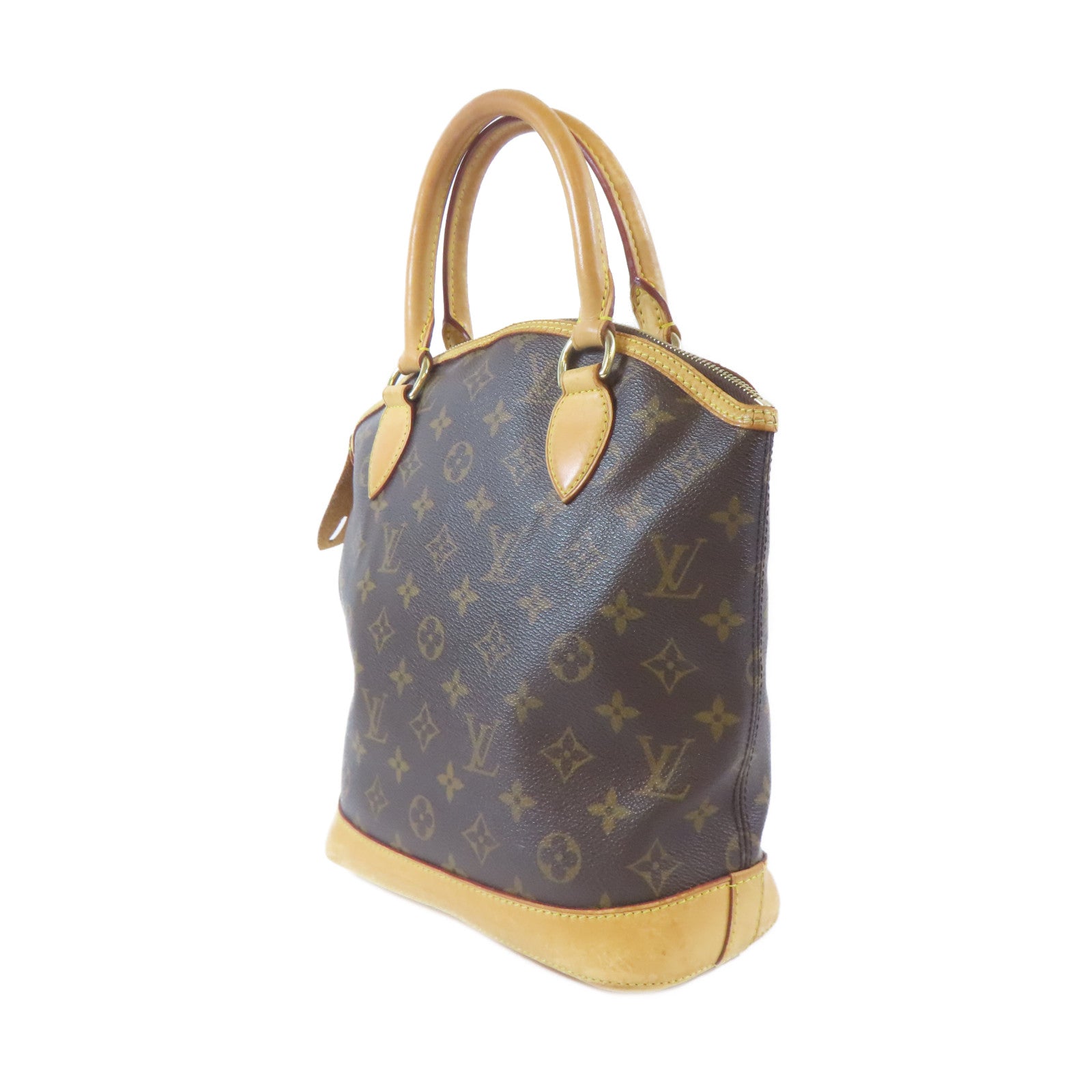 LOUIS VUITTON Monogram Lockit金扣手挽袋啡色