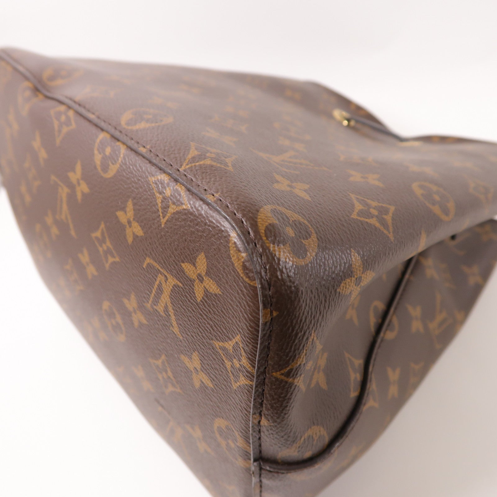 LOUIS VUITTON Monogram Neo Noe MM金扣肩背袋棕色