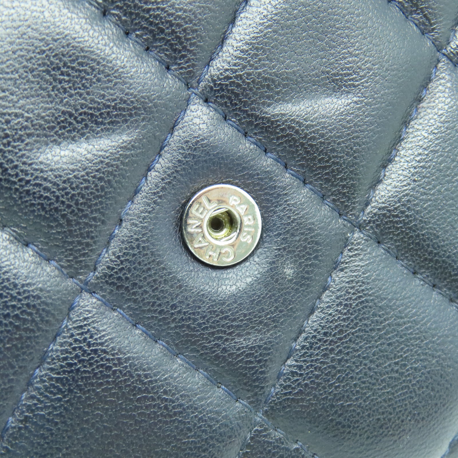 CHANEL 【激減優惠】菱格羊皮皮革Long Wallet銀扣長錢包黑色