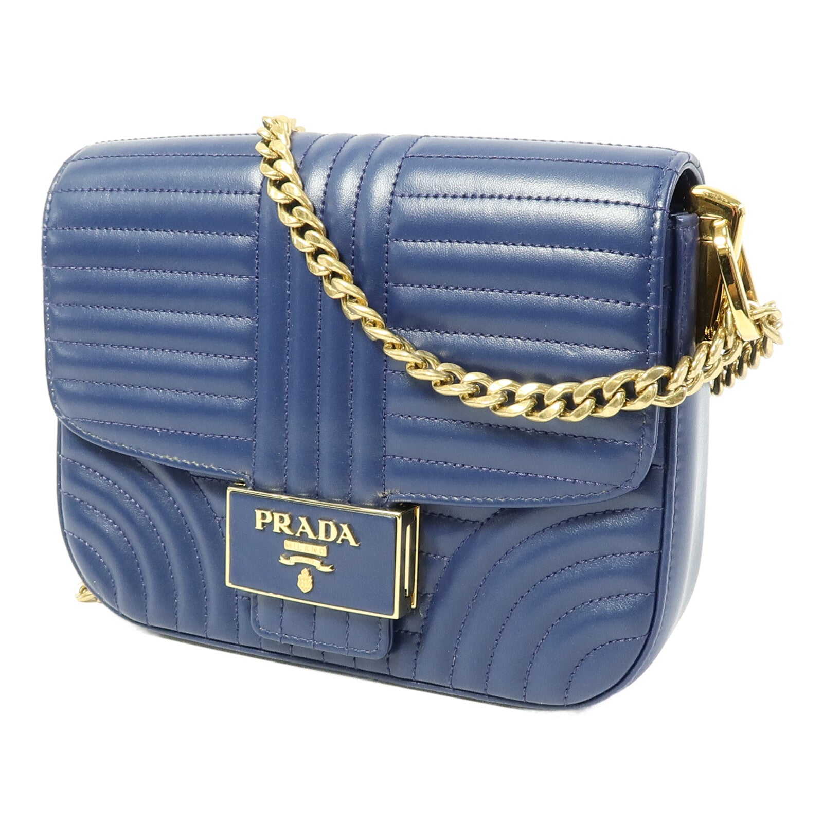 PRADA 牛皮皮革Shoulder Bag鏈帶肩背袋