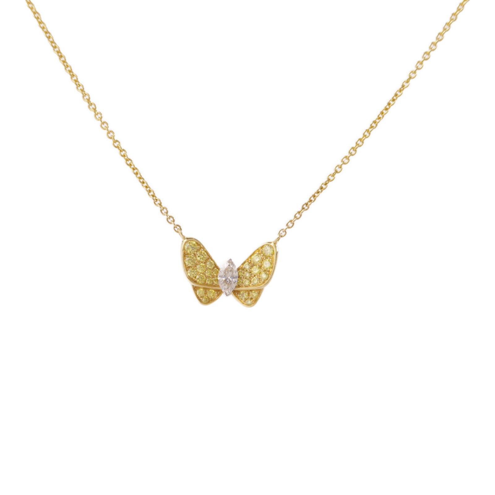 JEWELRY 18K黄金Diamond Necklace鑽石項鍊