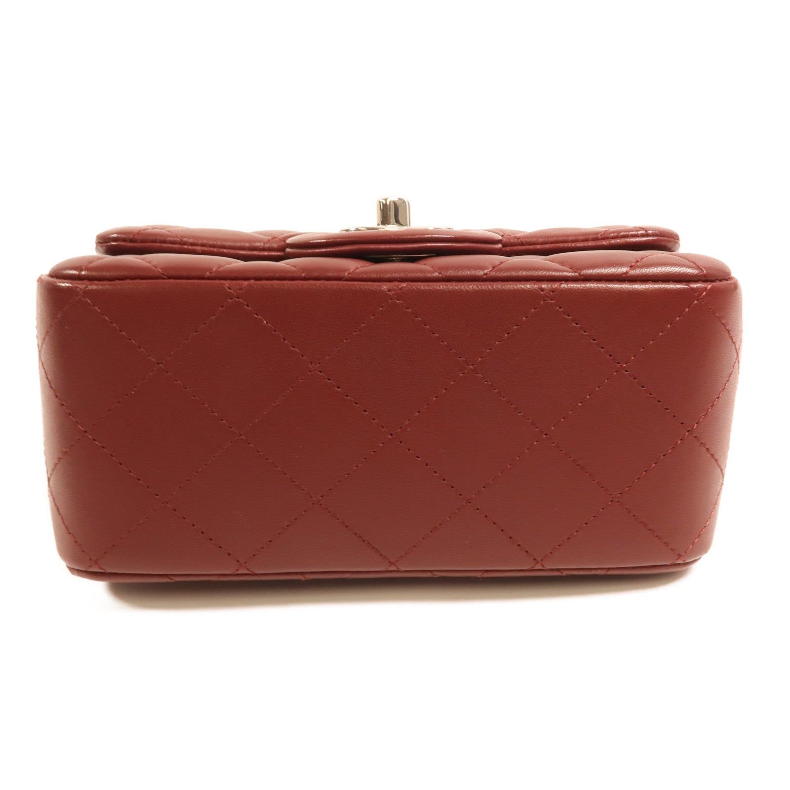 CHANEL 羊皮皮革Mini Classic 17銀扣鏈帶肩背袋