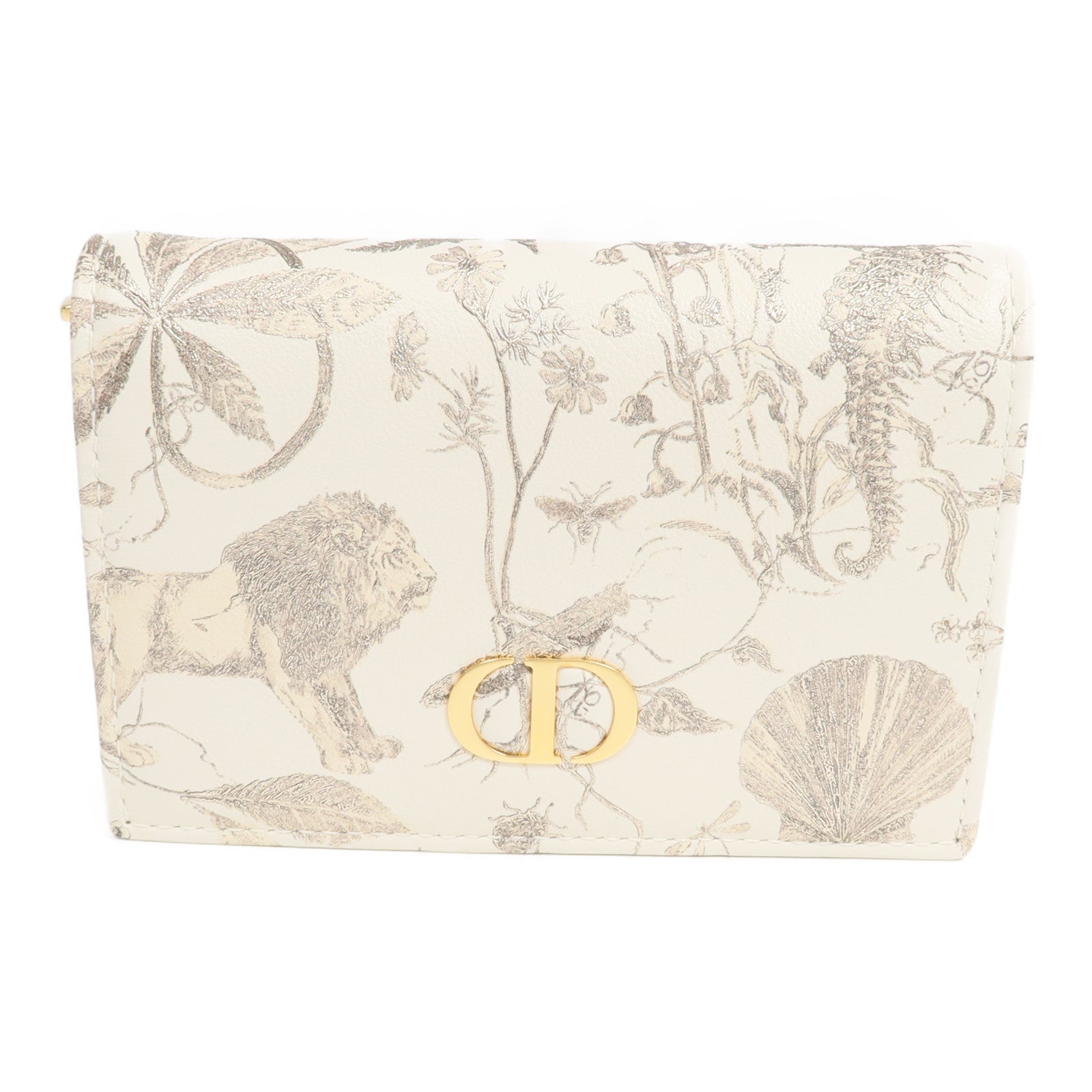 Dior 牛皮皮革Wallet金扣錢包
