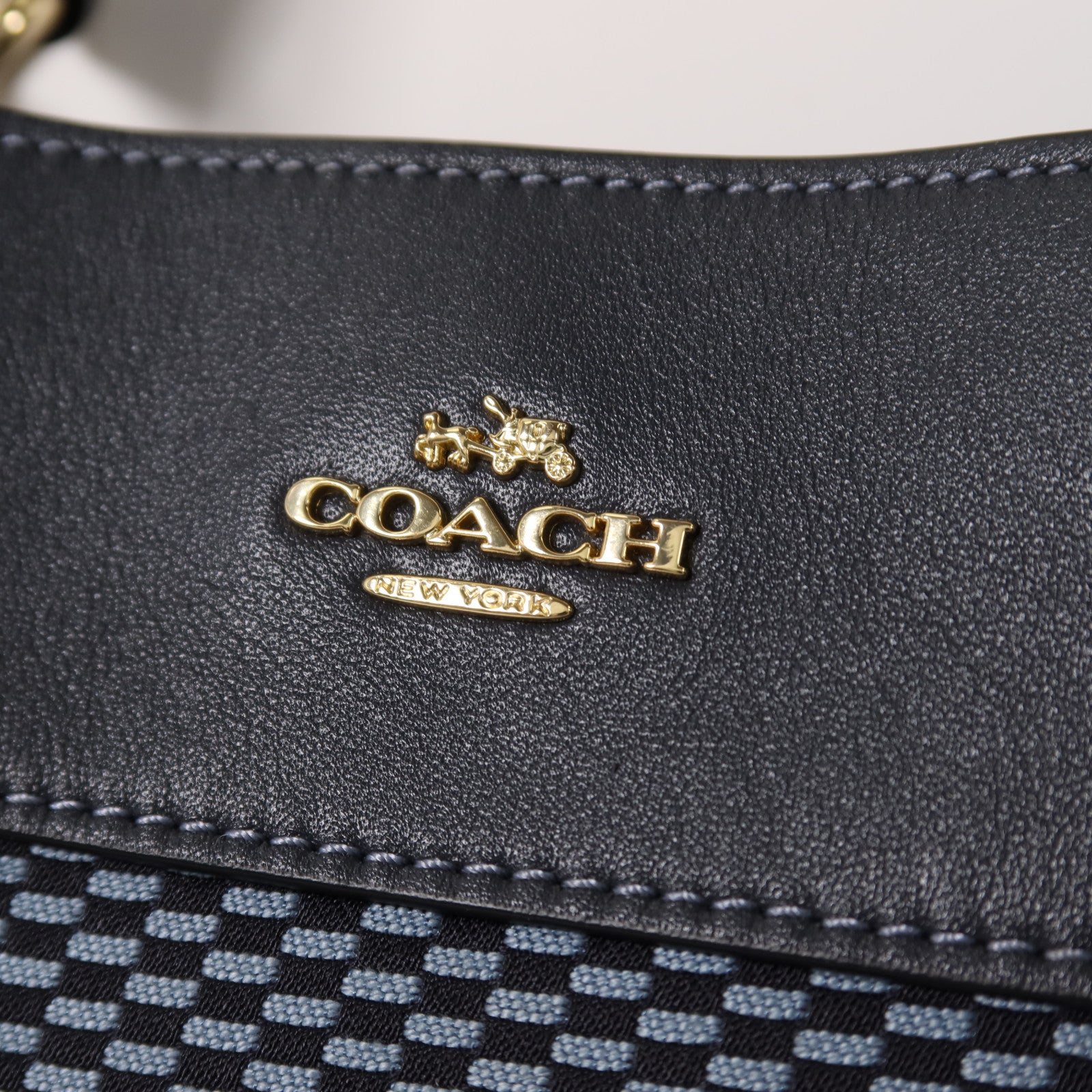 COACH 【激減優惠】帆布/皮革Legacy Lexy Tote Shoulder Bag金扣肩背袋