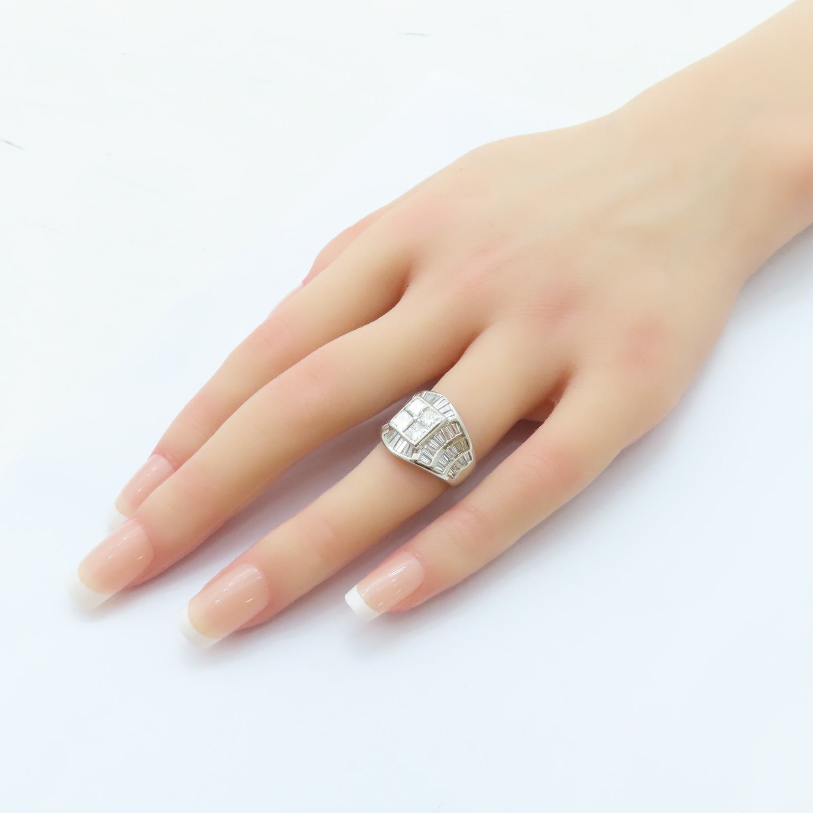 JEWELRY PT900鉑金Diamond Ring 1.03ct/1.54ct鑽石戒指US#5.25
