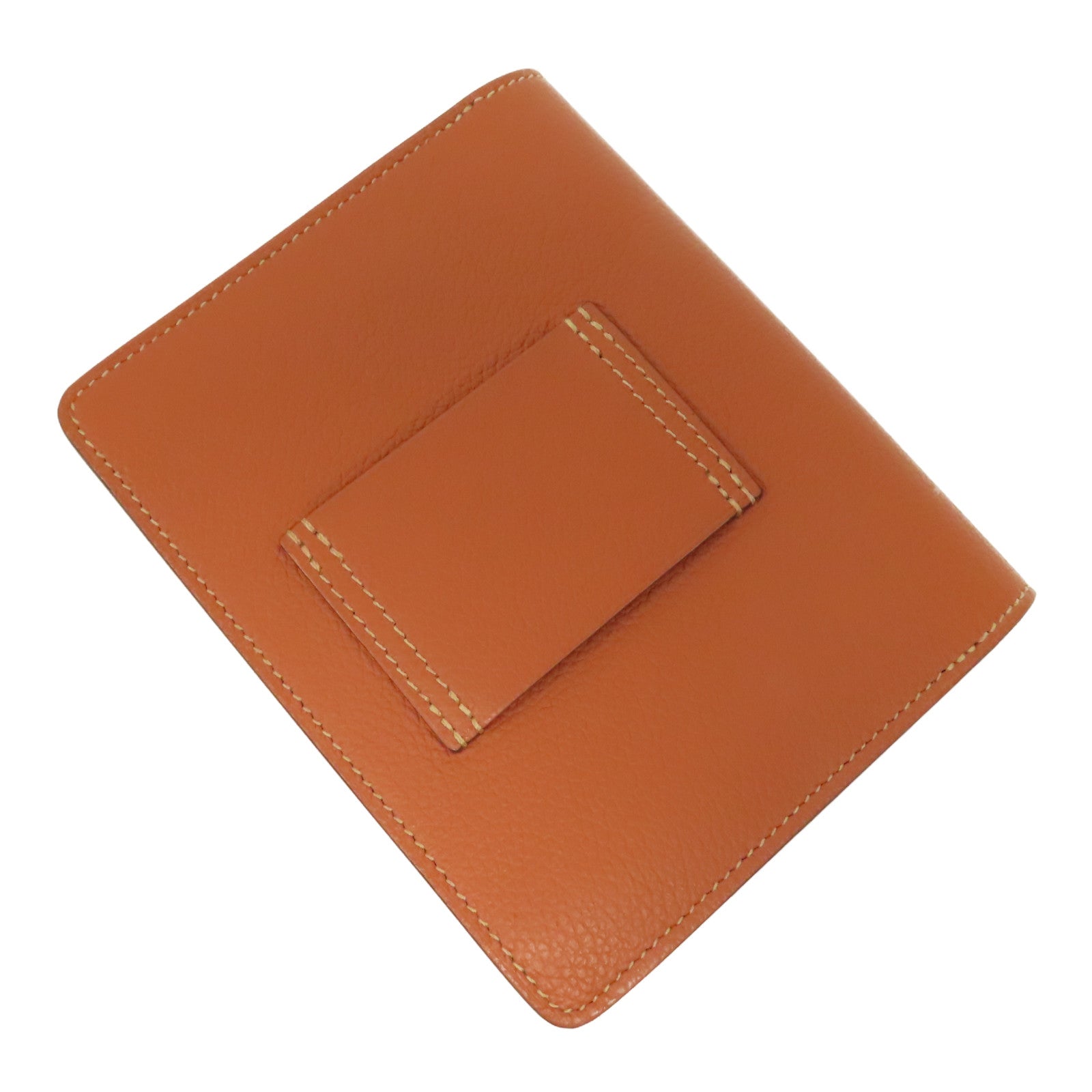 HERMES Evercolor皮革Roulis Slim金扣錢包啡色