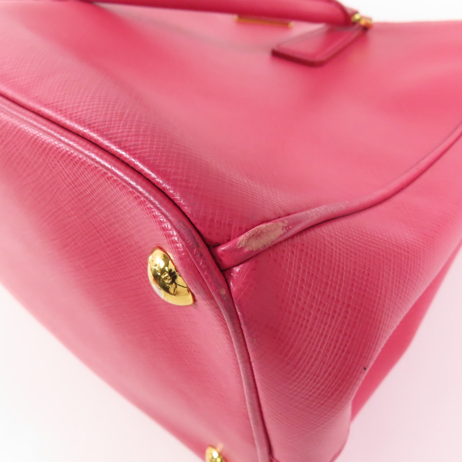 PRADA Saffiano皮革2 Way Bag金扣手挽肩背兩用袋
