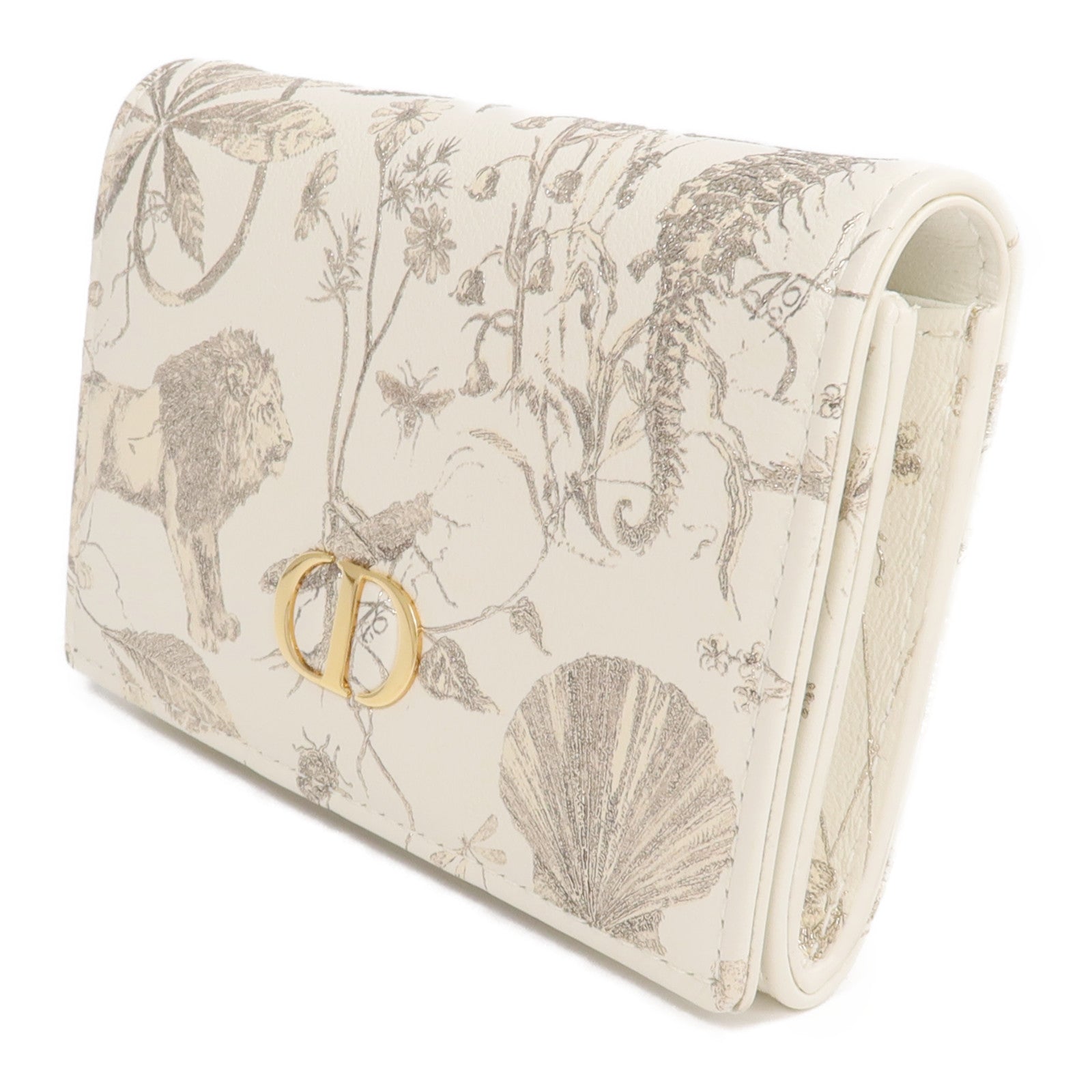Dior 牛皮皮革Wallet金扣錢包