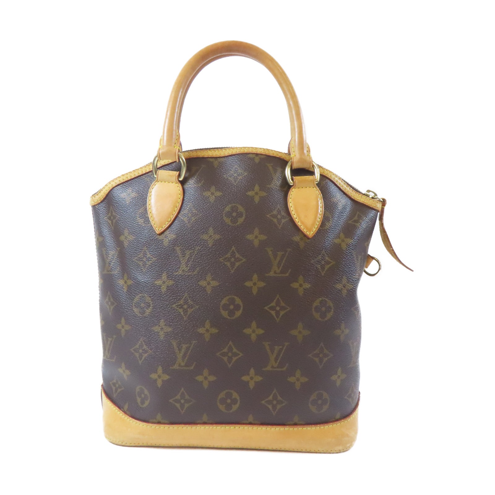 LOUIS VUITTON Monogram Lockit金扣手挽袋啡色