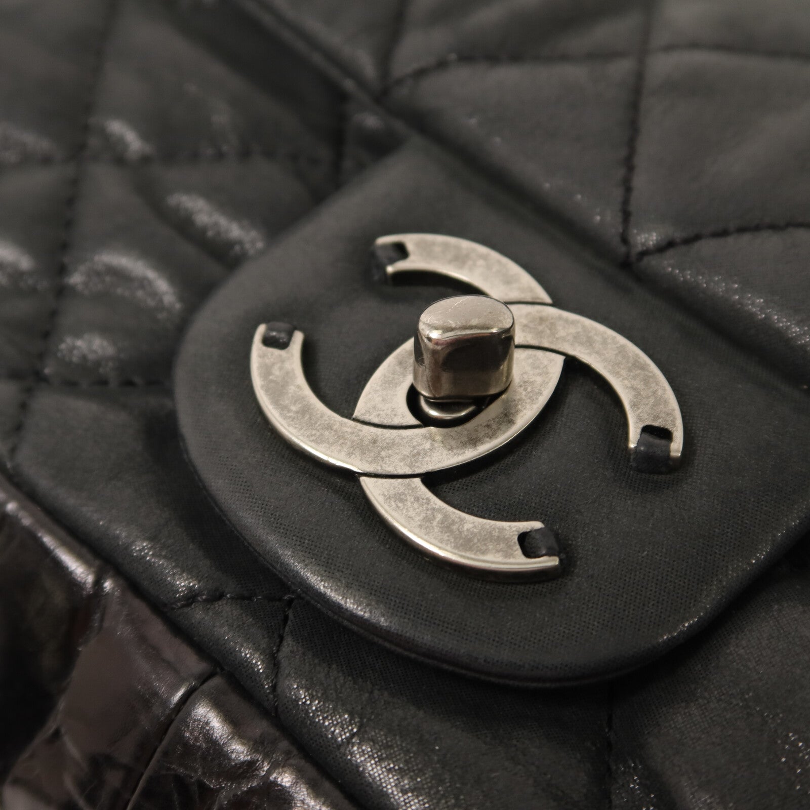 CHANEL 牛皮皮革In The Mix Flap Bag鏈帶手挽肩背兩用袋
