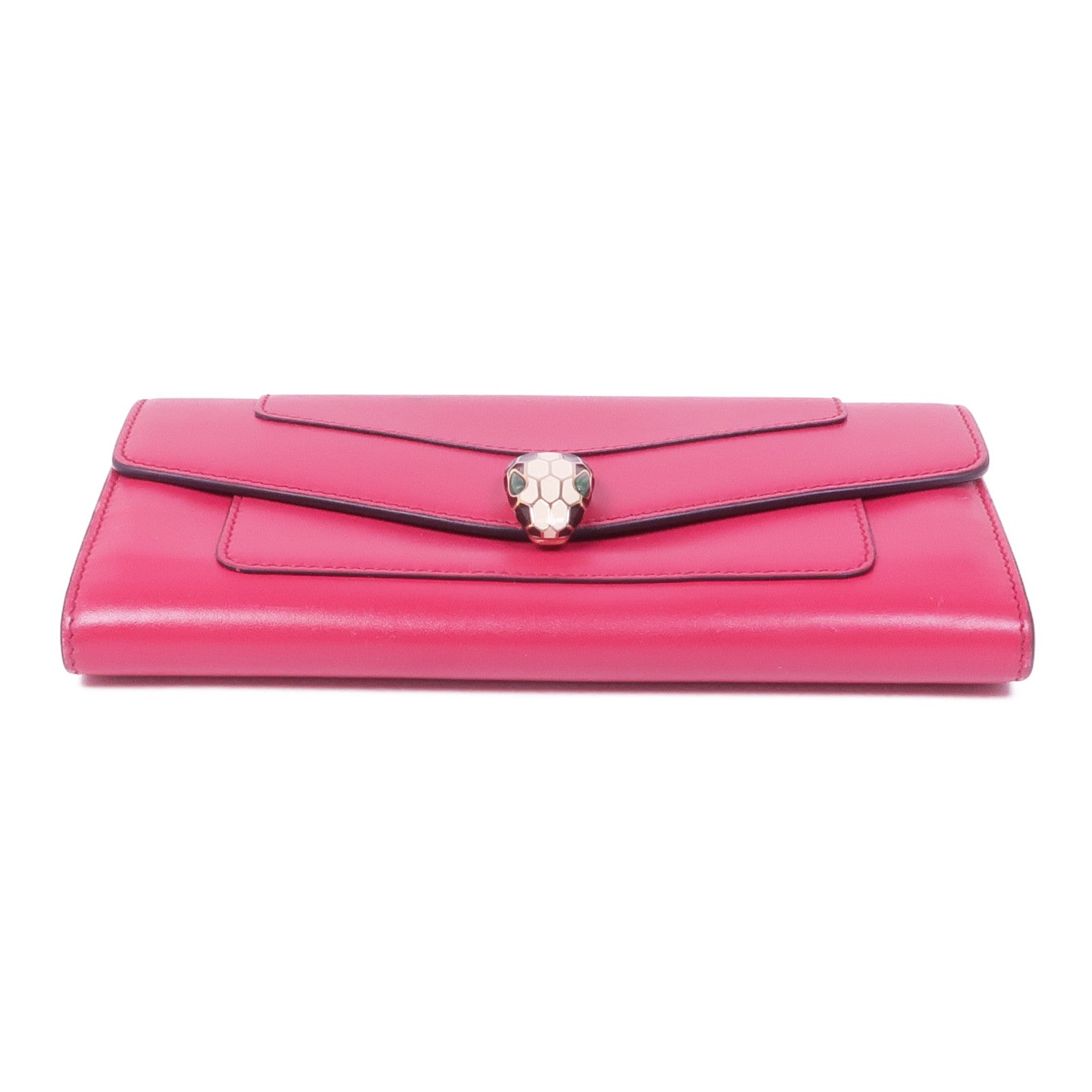 BVLGARI 牛皮皮革Serpenti Forever Wallet金扣長錢包