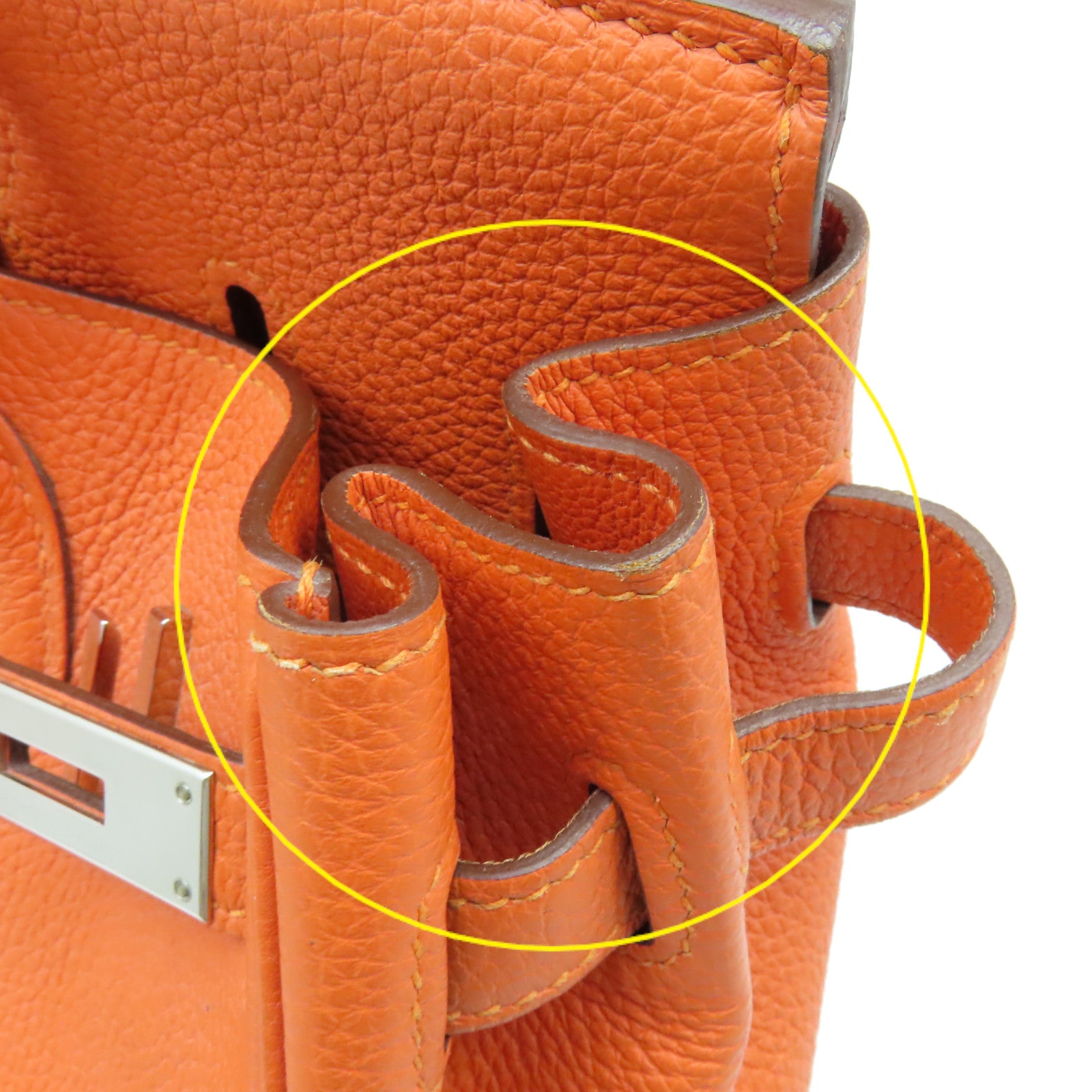 HERMES 【激減優惠】Togo Birkin 30 Hand Bag銀扣手挽袋Feu/火焰橘色