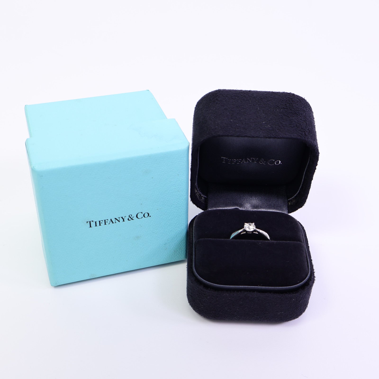 TIFFANY＆CO PT950白金Diamond Ring鑽石戒指
