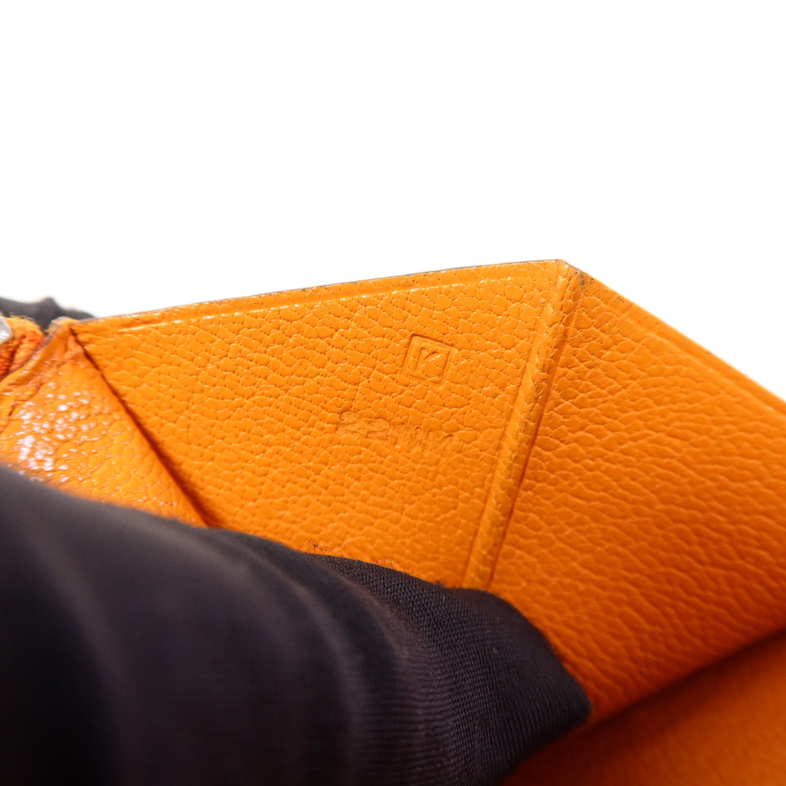 HERMES Chevre皮革Bearn Wallet銀扣長錢包Apricot