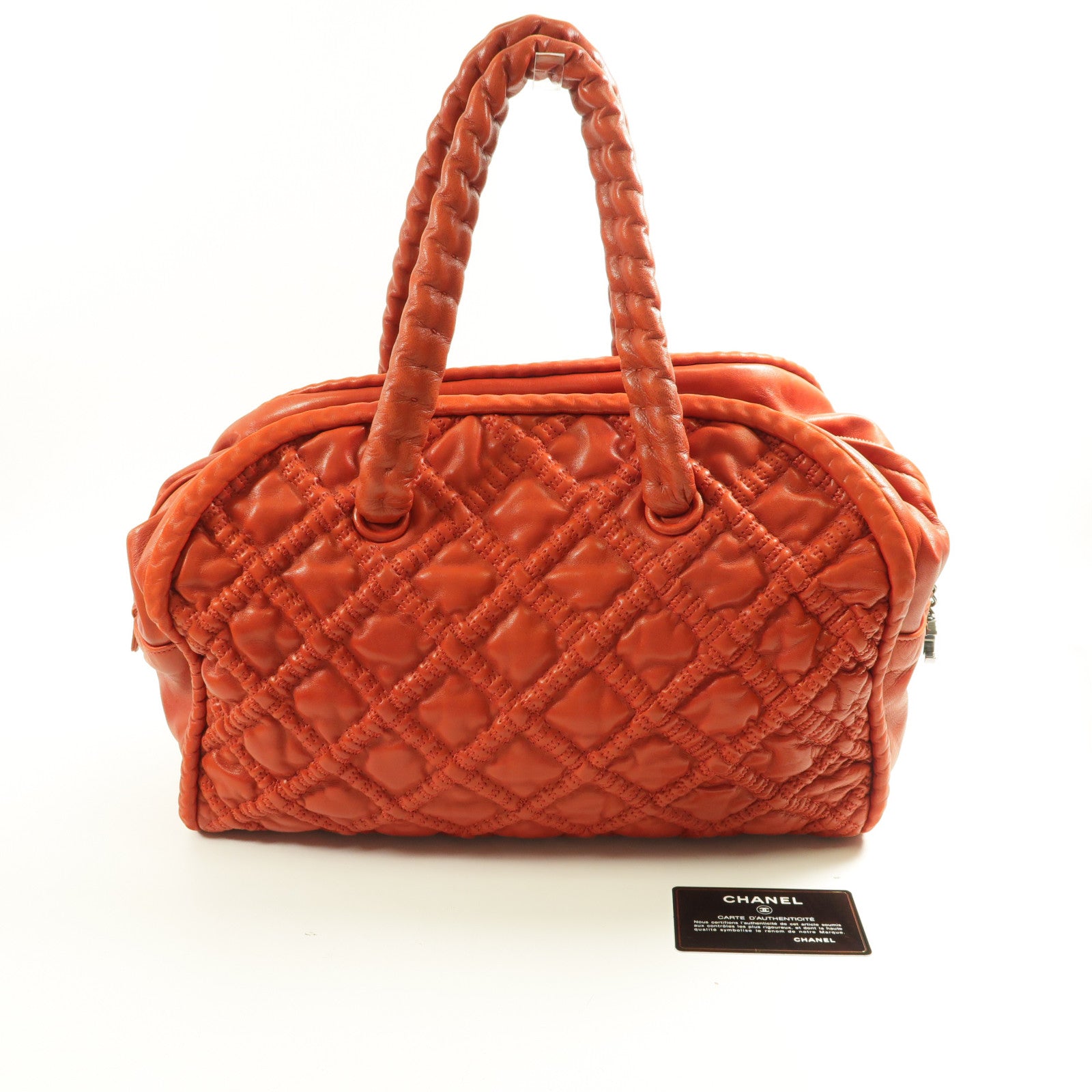 CHANEL 【激減優惠】羊皮皮革Shoulder Bag銀扣手挽袋