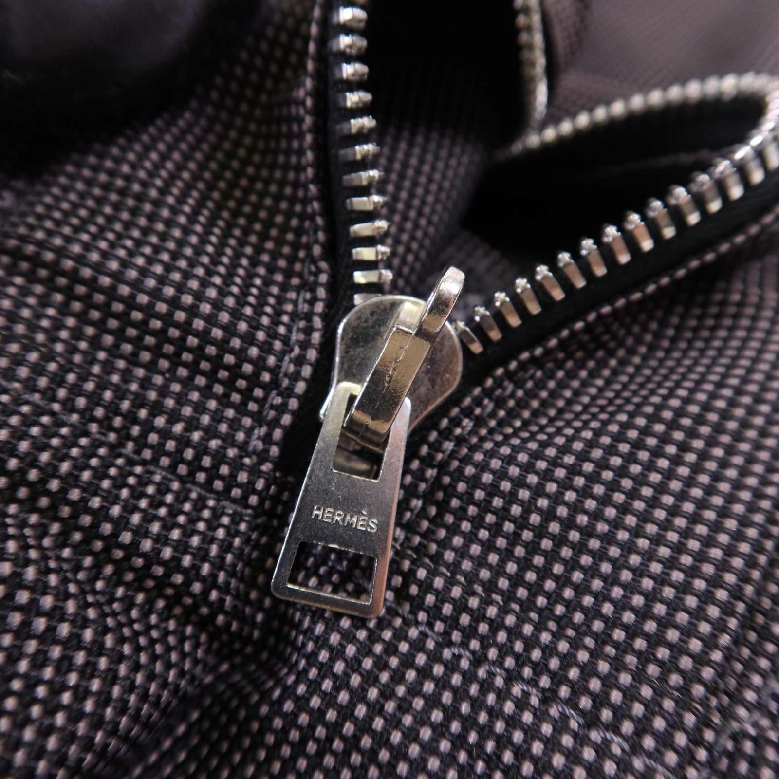 HERMES 帆布Fourre Tout Tote MM銀扣手挽袋