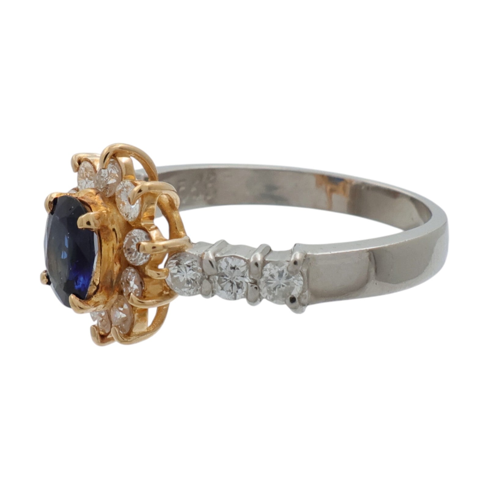 JEWELRY PT900鉑金/18K黃金/藍寶石Sapphire鑽石戒指