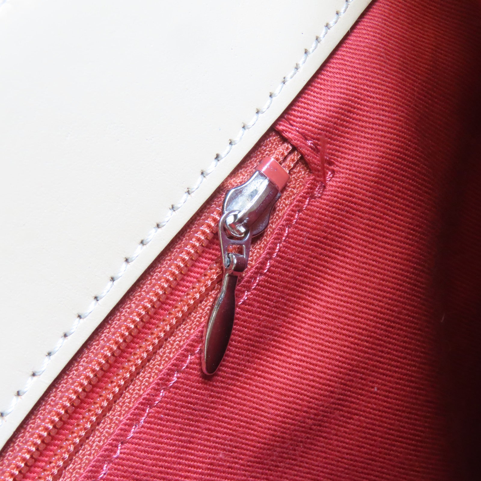 BURBERRY 帆布Shoulder Bag銀扣肩背袋米色/紅色