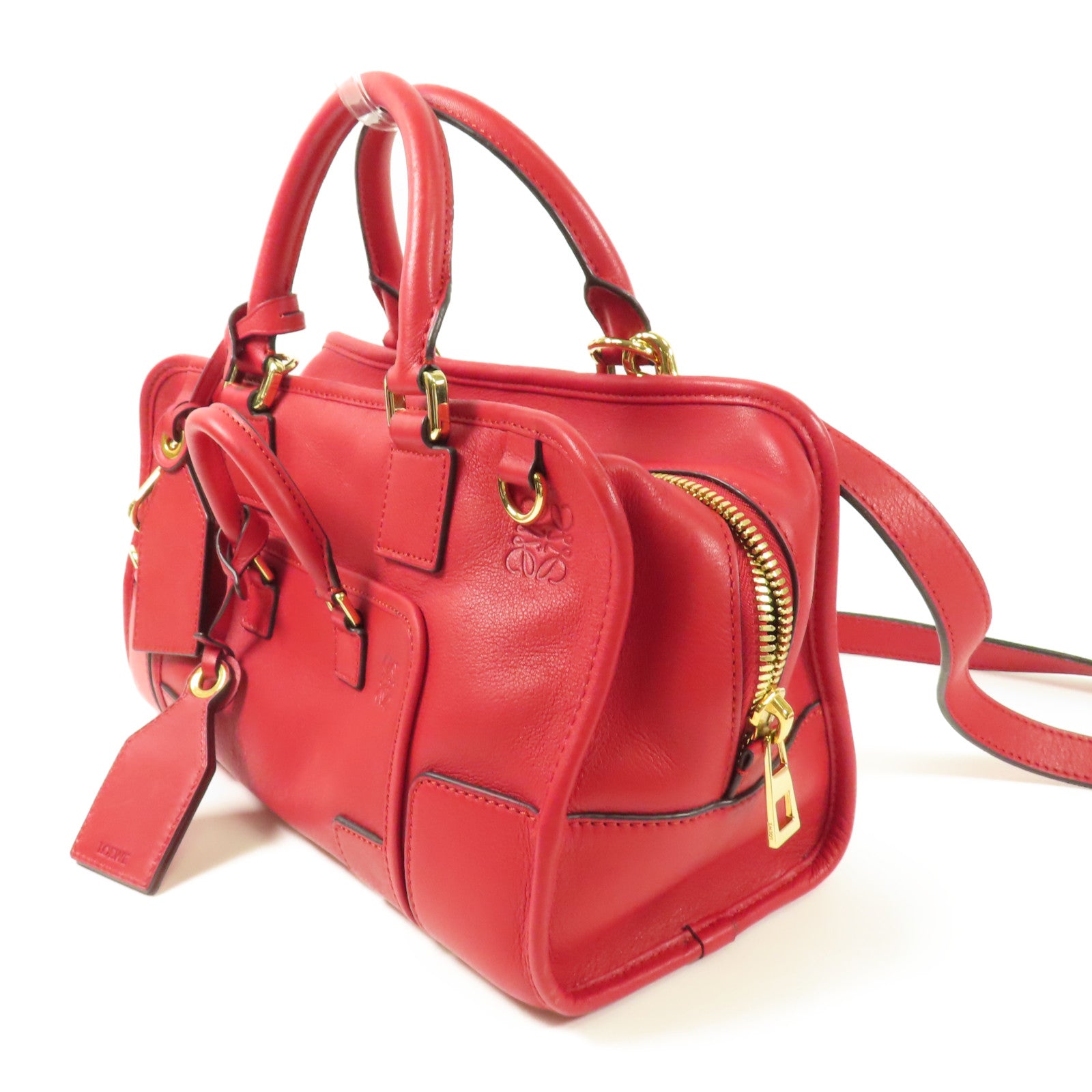 LOEWE 牛皮皮革Shoulder Bag金扣手挽肩背兩用袋
