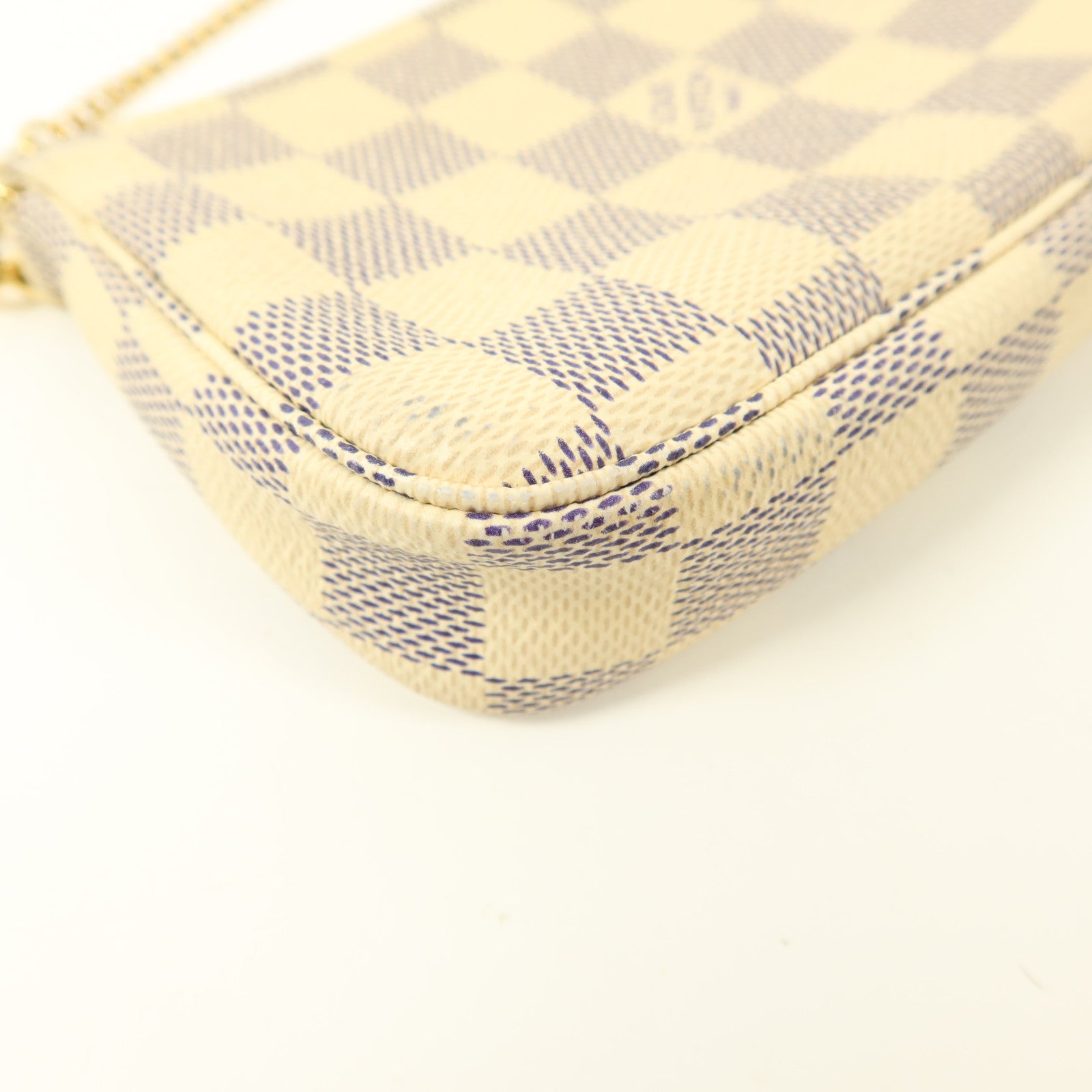 LOUIS VUITTON Damier Azur Mini Pochette Accessoires手挽袋