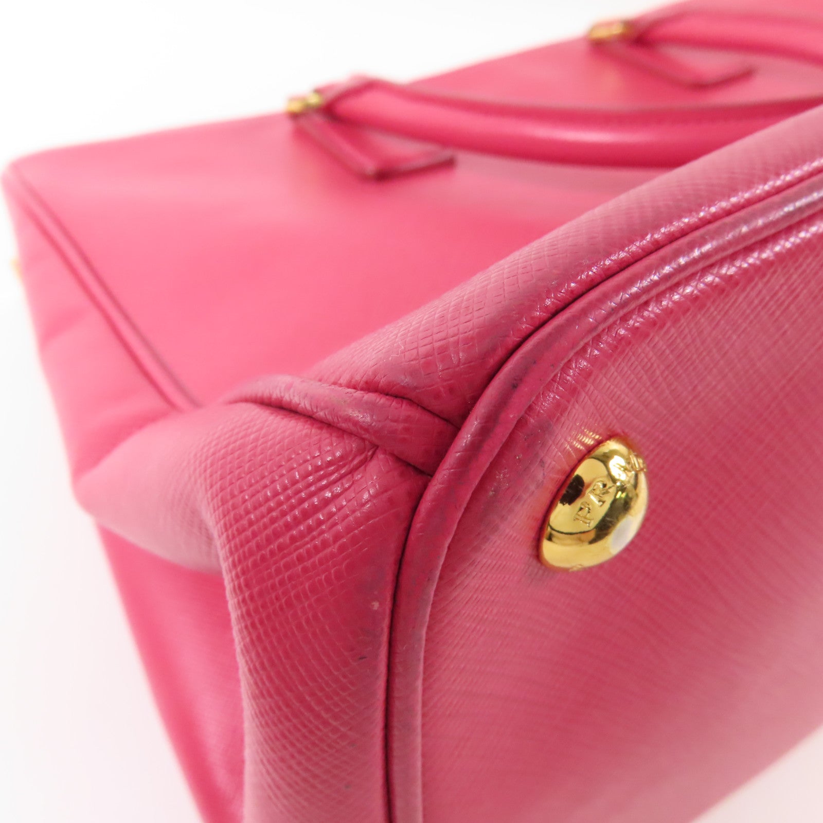 PRADA Saffiano皮革2 Way Bag金扣手挽肩背兩用袋