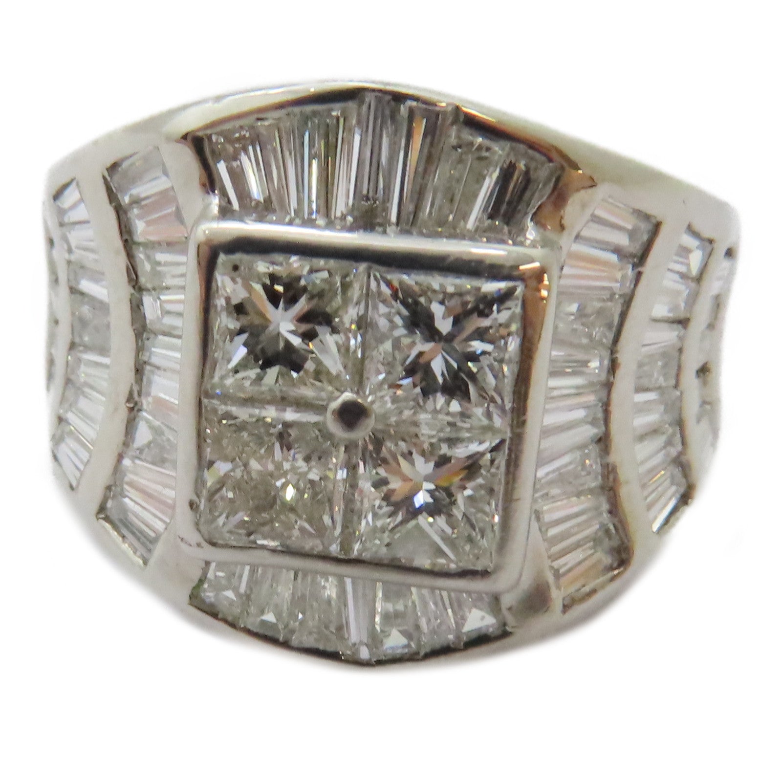 JEWELRY PT900鉑金Diamond Ring 1.03ct/1.54ct鑽石戒指US#5.25