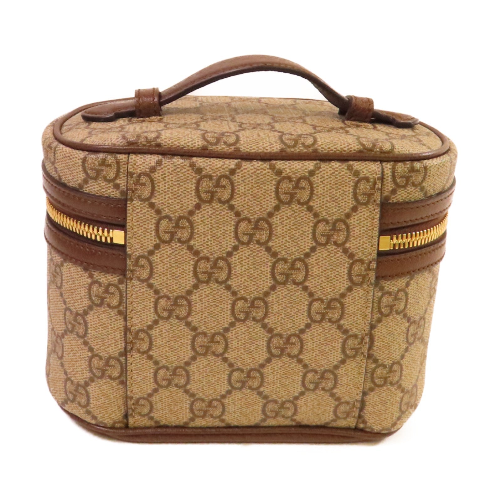 GUCCI 塗層帆布Ophidia Cosmestic Hand Bag金扣手挽袋啡色