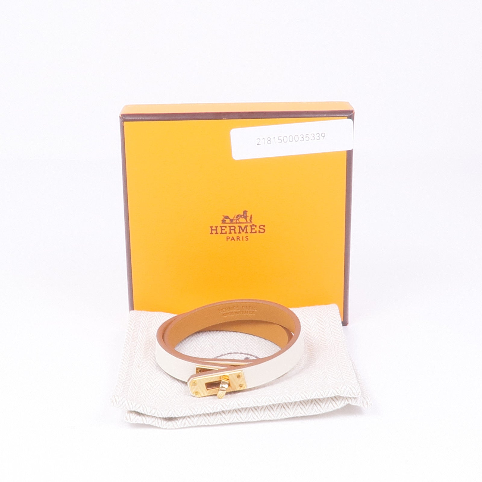 HERMES Swift皮革Mini Kelly Double Tour Bracelet金扣手帶