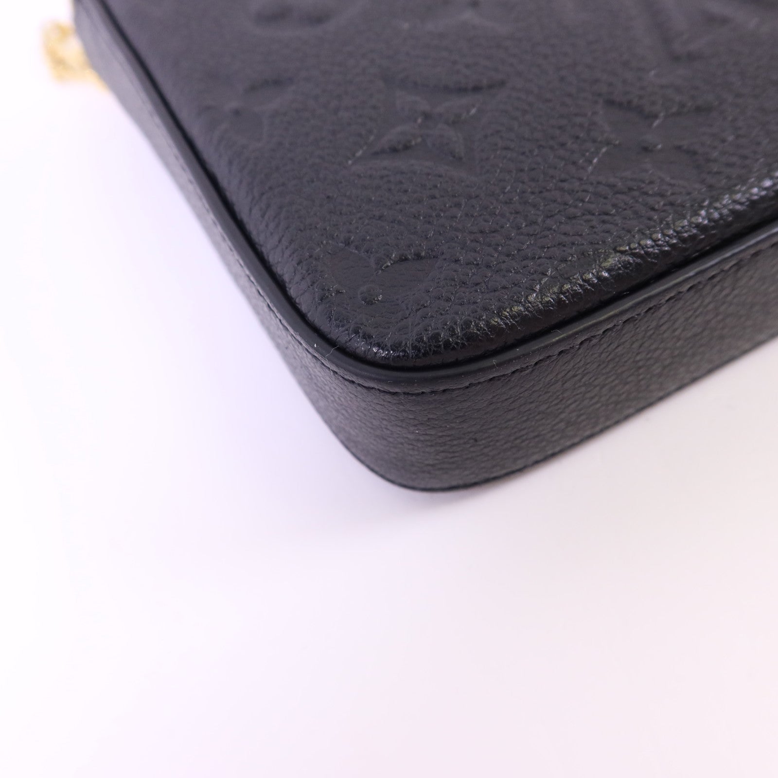 LOUIS VUITTON Monogram Empreinte Felicie Pochette金扣鏈帶肩背袋