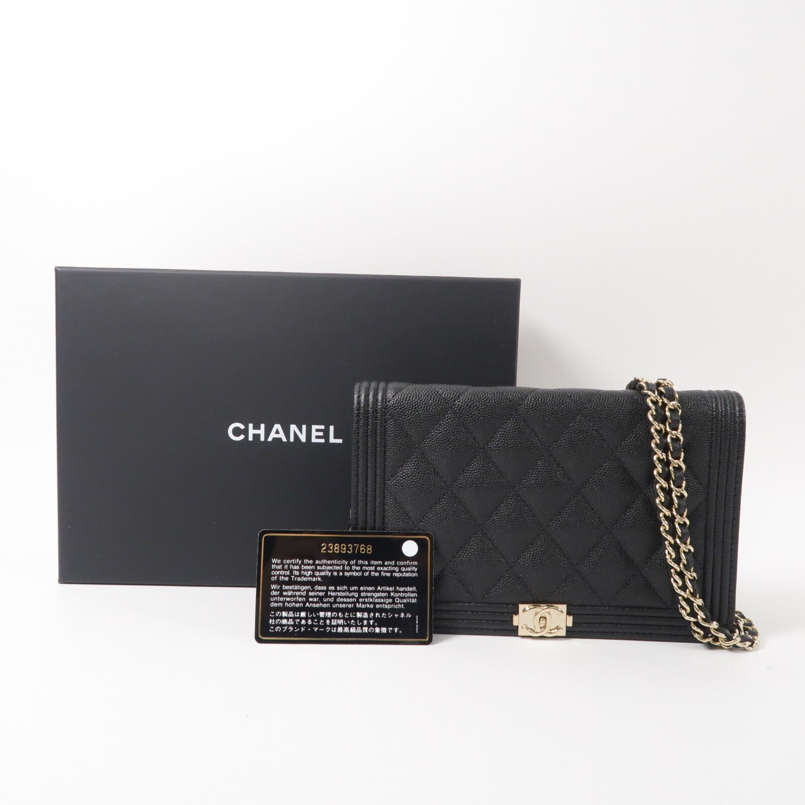 CHANEL 牛皮皮革WOC Wallet On Chain鏈帶肩背袋