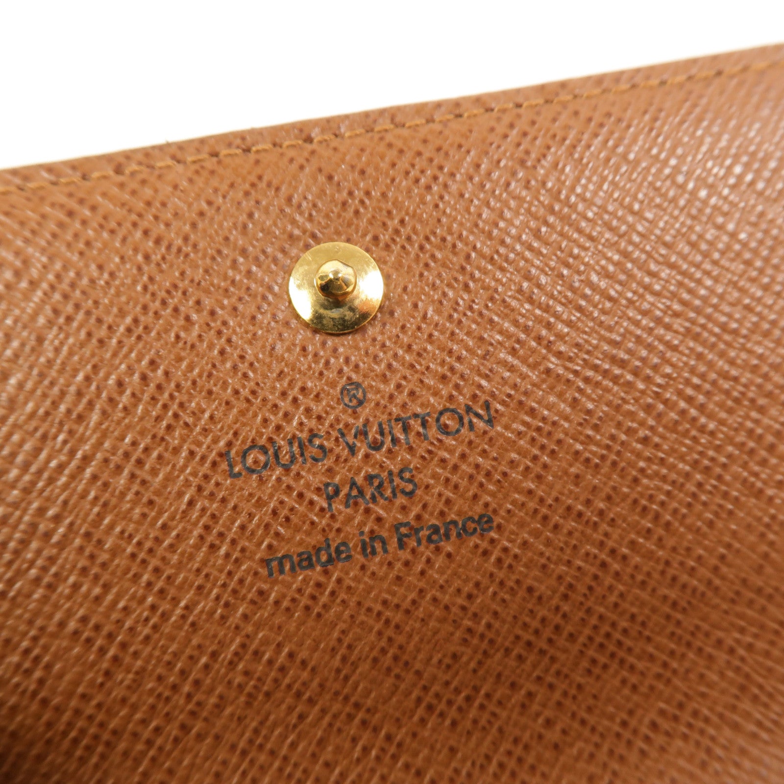 LOUIS VUITTON Monogram Portefeuille Elise Wallet金扣錢包
