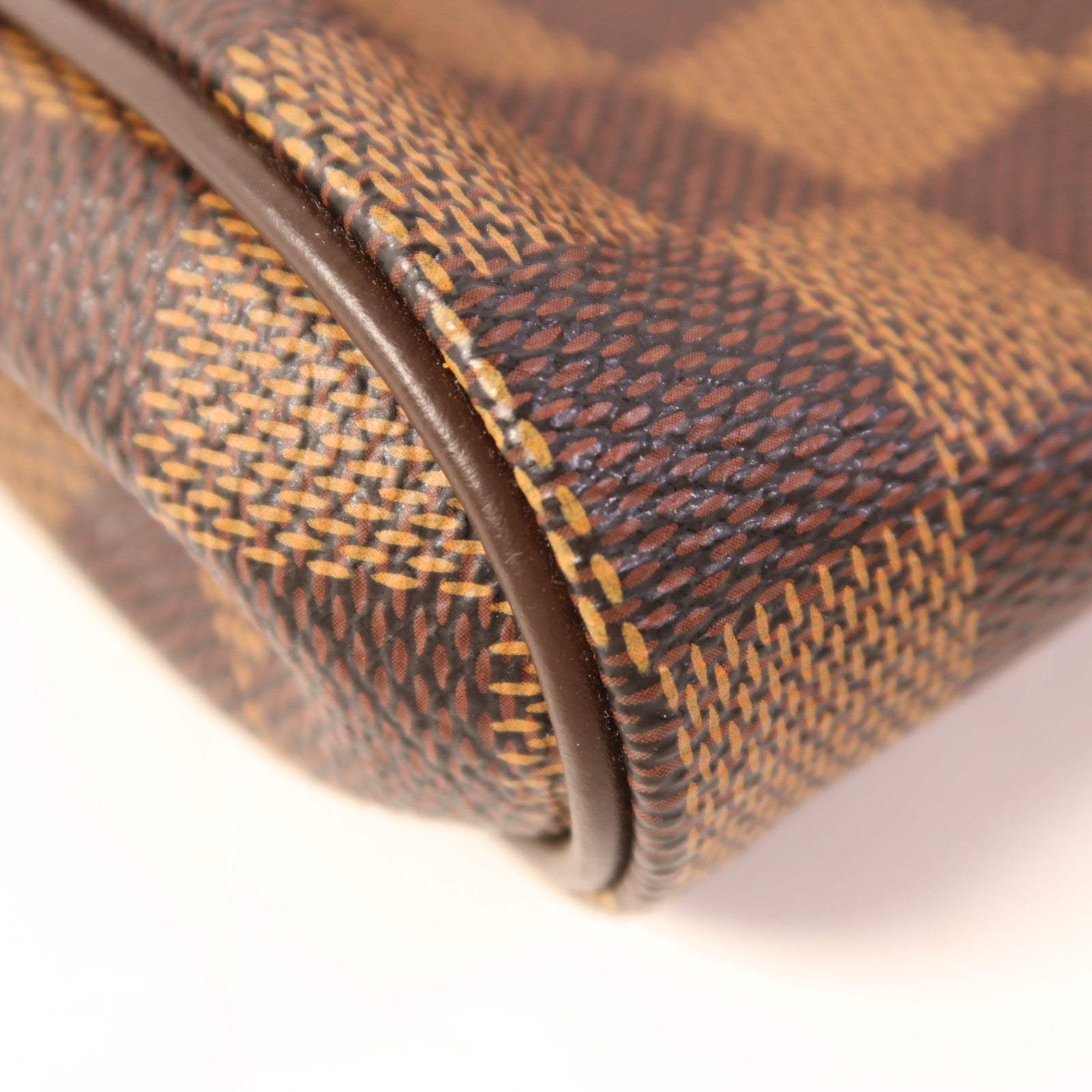 LOUIS VUITTON Damier Eva金扣手挽肩背兩用袋棕色