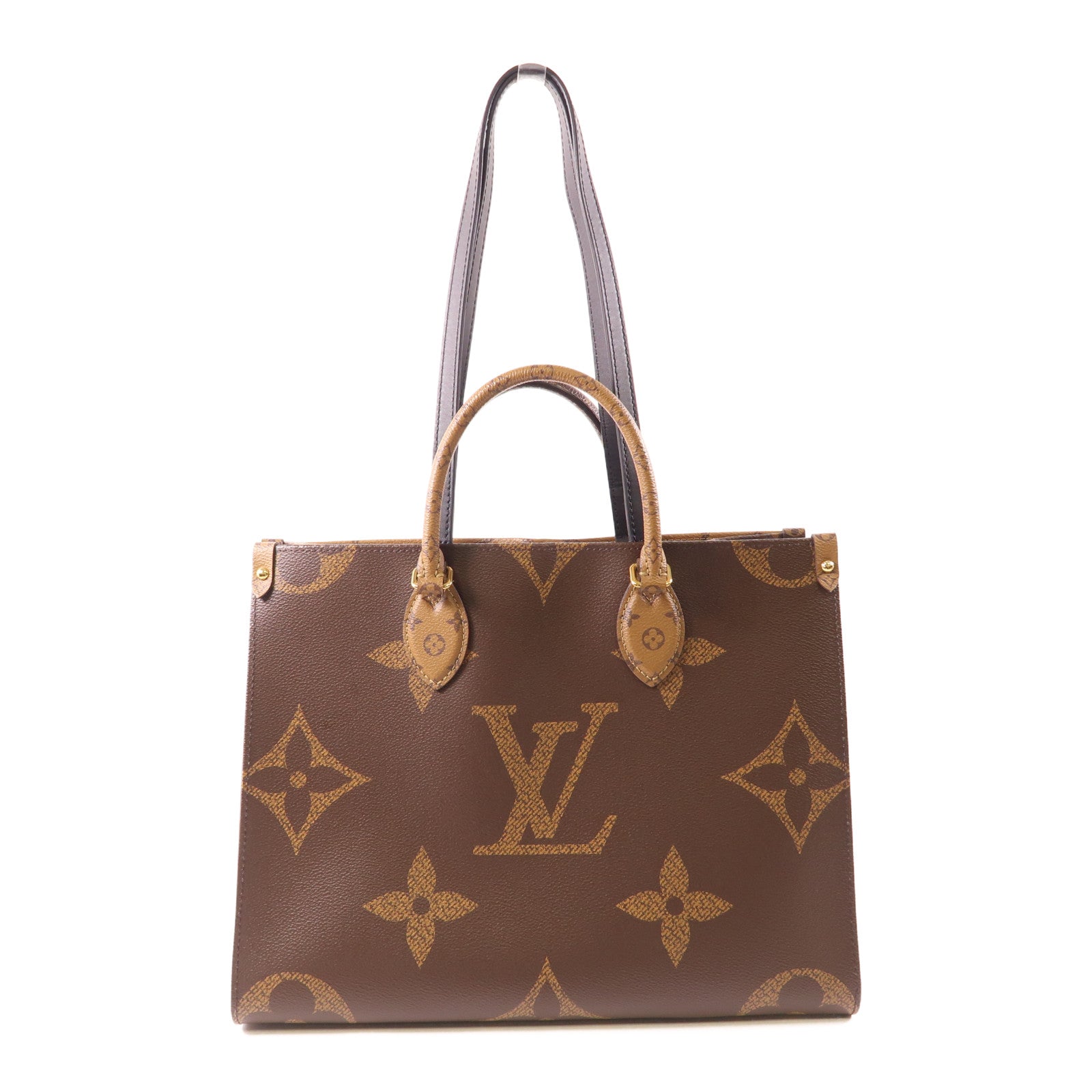 LOUIS VUITTON LV GHW On The Go MM 2 Way Bag M45321 Monogram Giant Brown
