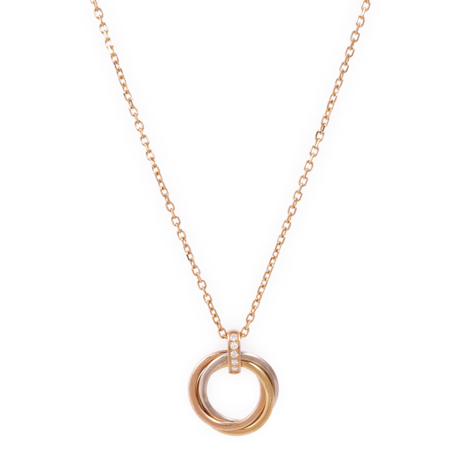 CARTIER 【激減優惠】18K黃金/白金/玫瑰金Trinity Necklace鑽石項鍊