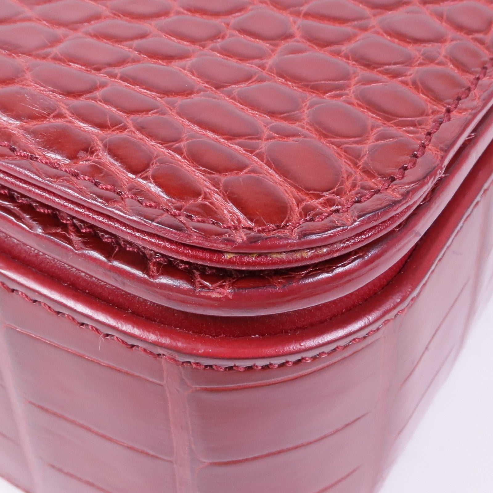 SAINT LAURENT 鱷魚皮革Classic Universite金扣肩背袋