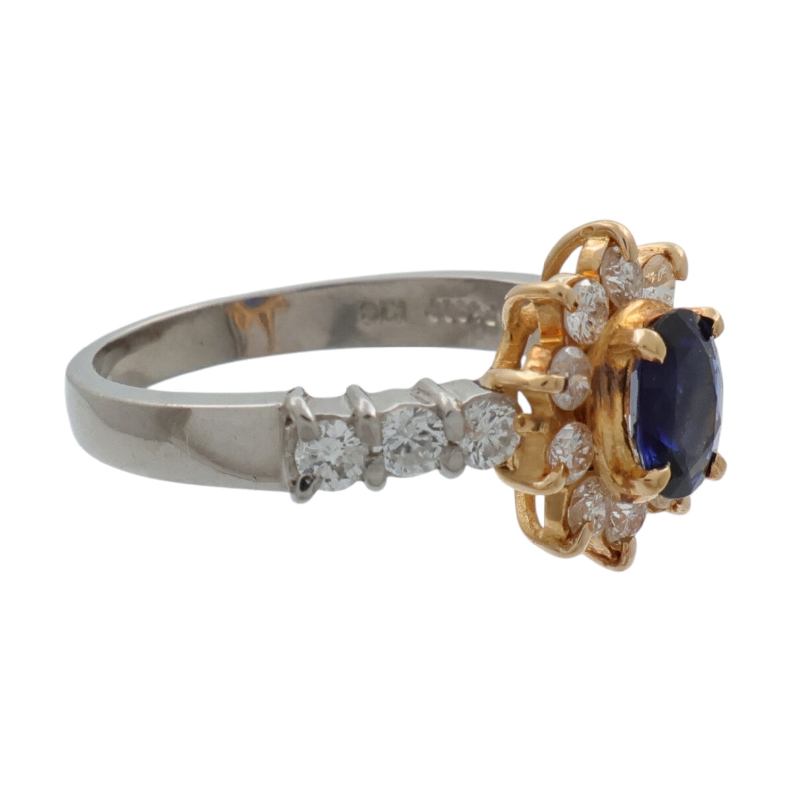 JEWELRY PT900鉑金/18K黃金/藍寶石Sapphire鑽石戒指