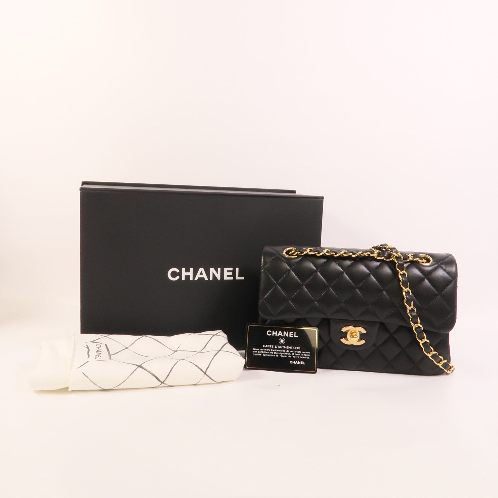 CHANEL 羊皮皮革Classic 23鏈帶肩背袋