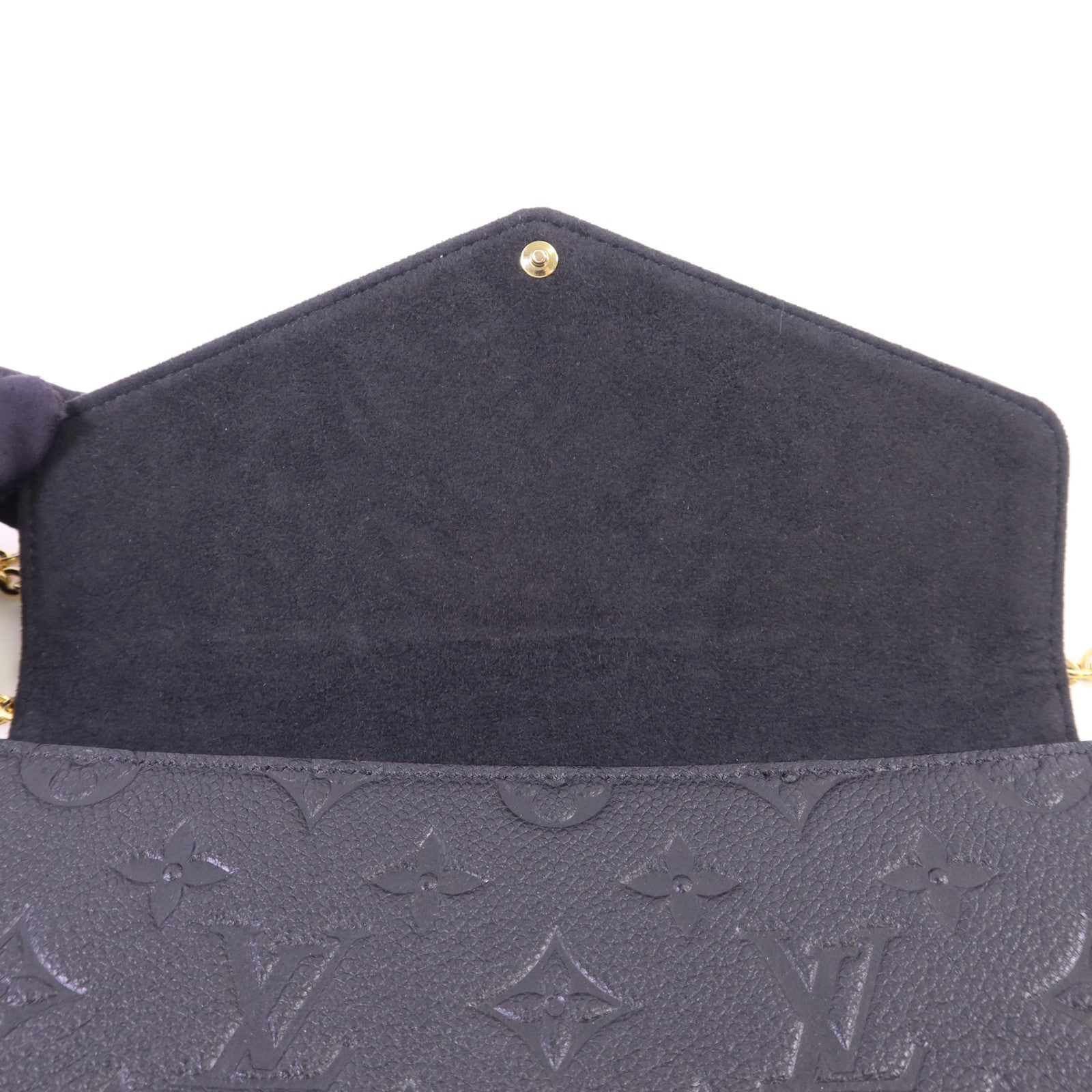 LOUIS VUITTON Monogram Empreinte Felicie Pochette金扣鏈帶肩背袋