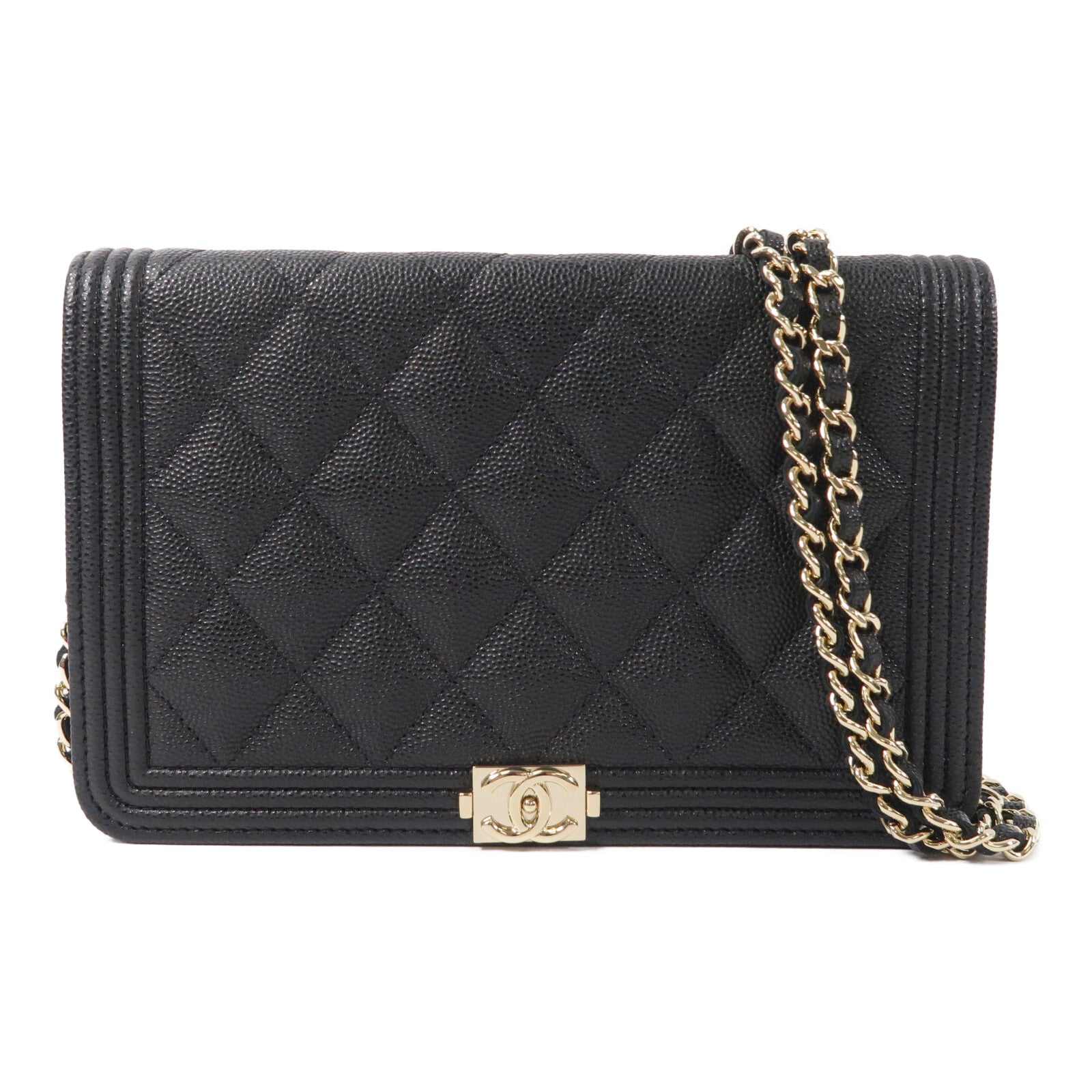 CHANEL 牛皮皮革WOC Wallet On Chain鏈帶肩背袋
