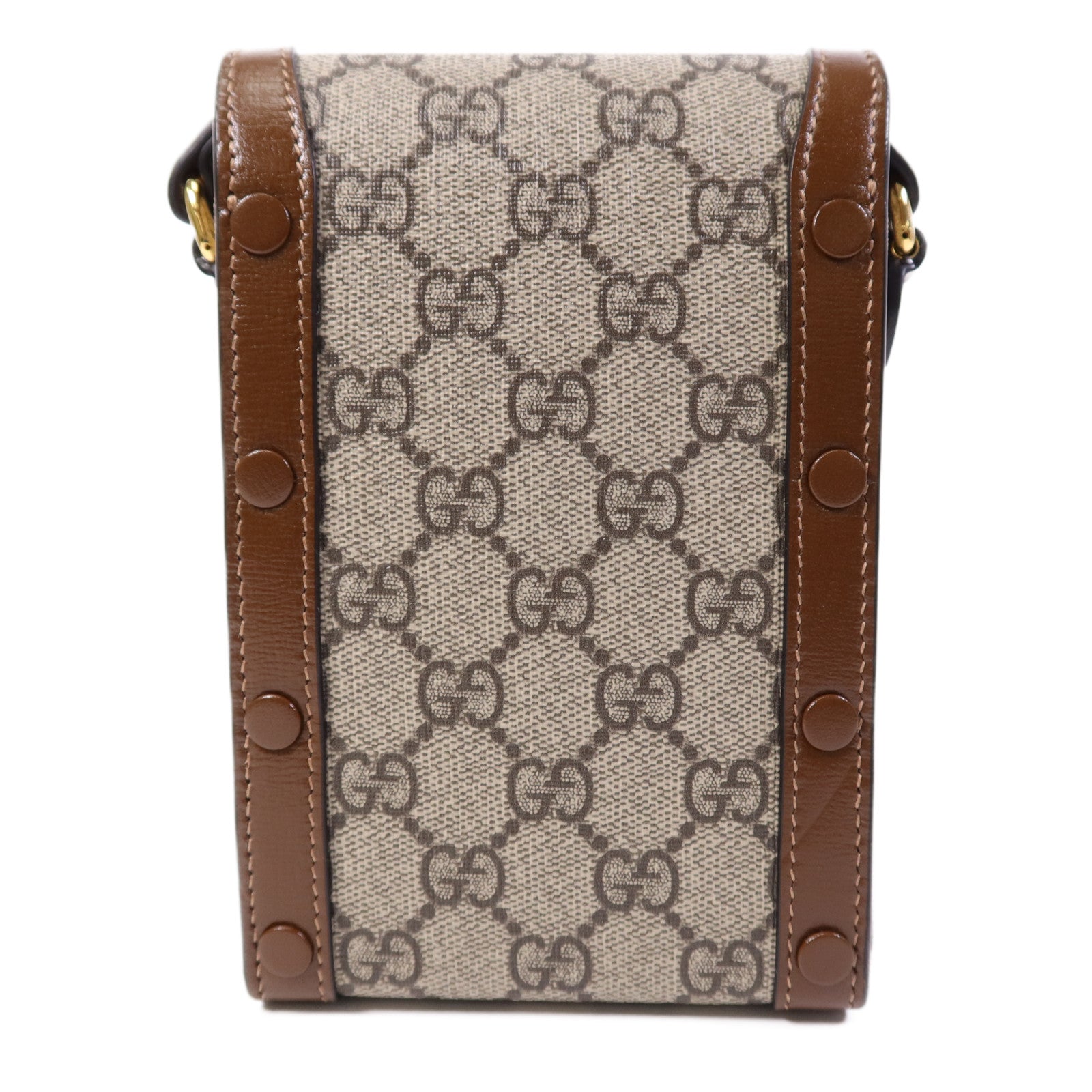 GUCCI 塗層帆布Horsebit 1955 Mini金扣肩背袋