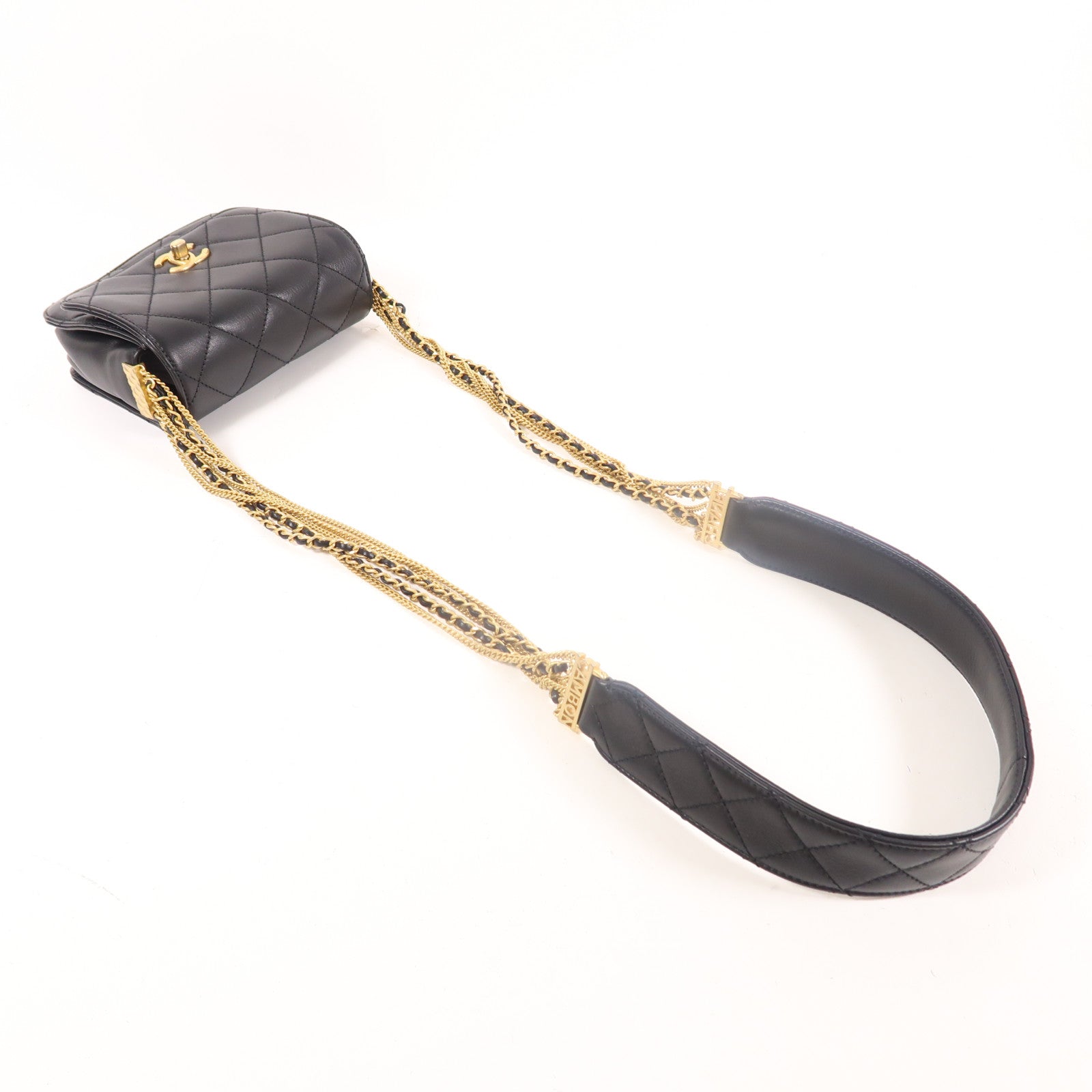 CHANEL 牛皮皮革Shoulder Bag鏈帶肩背袋