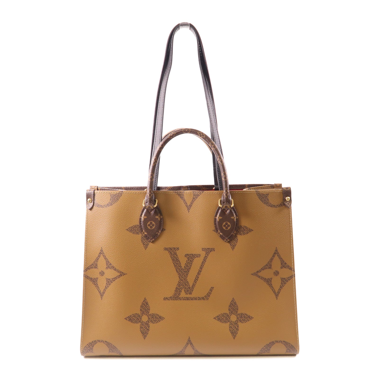 LOUIS VUITTON LV GHW On The Go MM 2 Way Bag M45321 Monogram Giant Brown