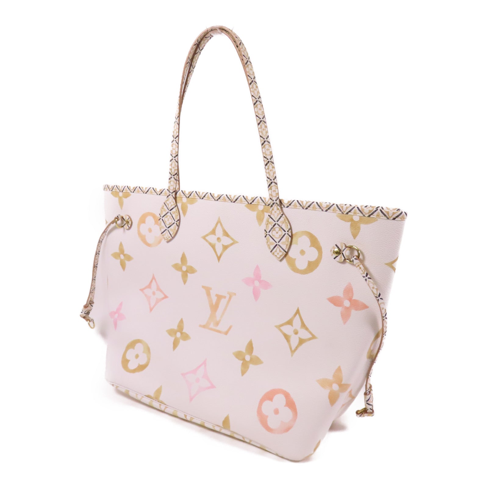 LOUIS VUITTON LV GHW Neverfull MM Tote Bag M22978 Monogram Giant White