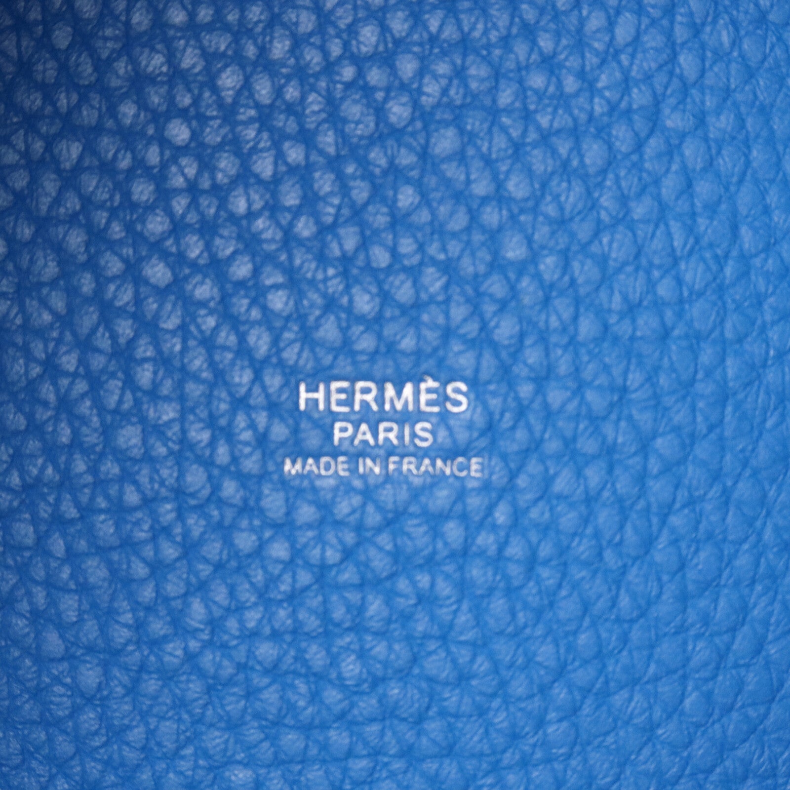 HERMES Clemence皮革Picotin MM扣手挽袋Bleu Zanzibar
