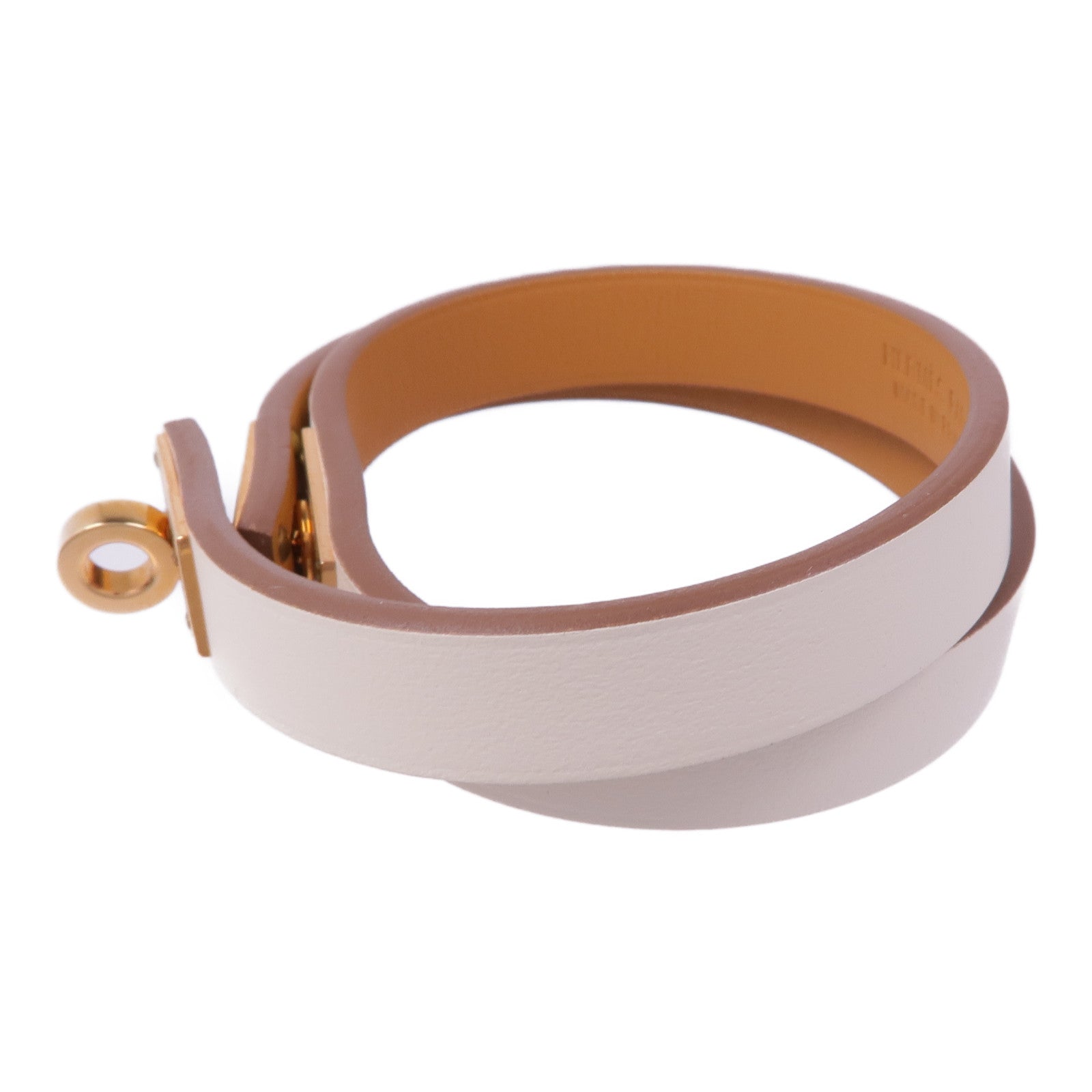 HERMES Swift皮革Mini Kelly Double Tour Bracelet金扣手帶