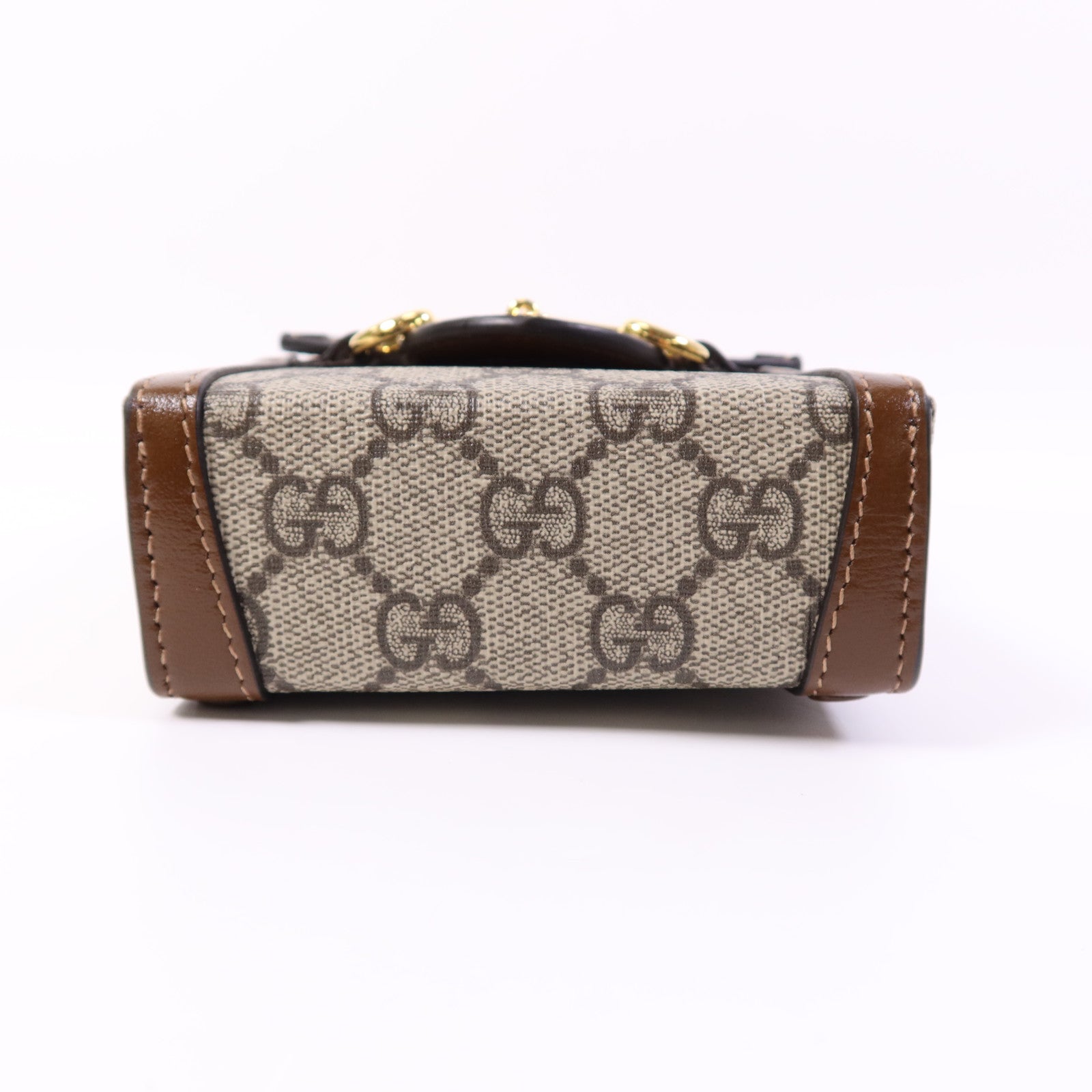 GUCCI 塗層帆布Horsebit 1955 Mini金扣肩背袋